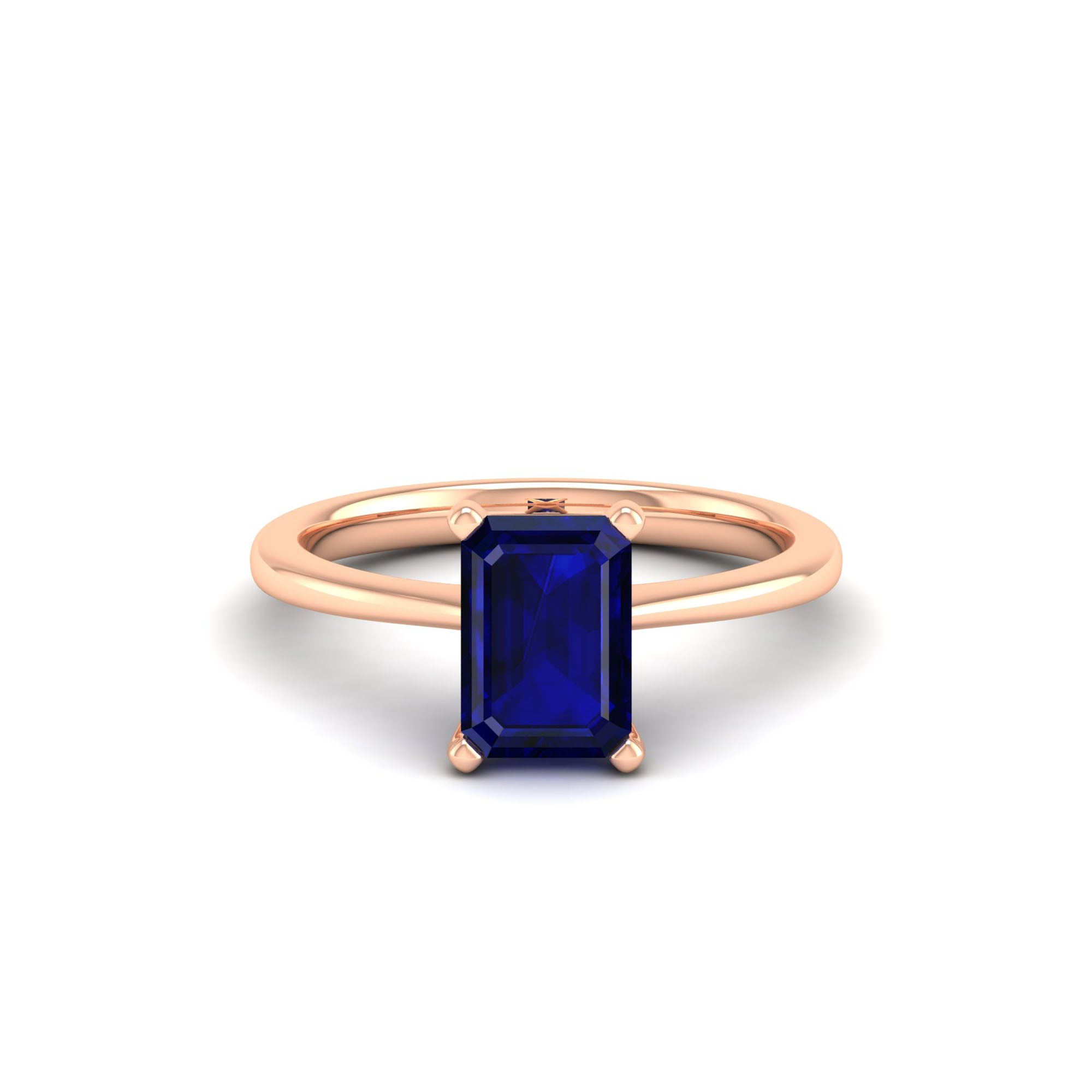 Celestar Emerald-Cut Sapphire Solitaire Ring 2.00 Carat