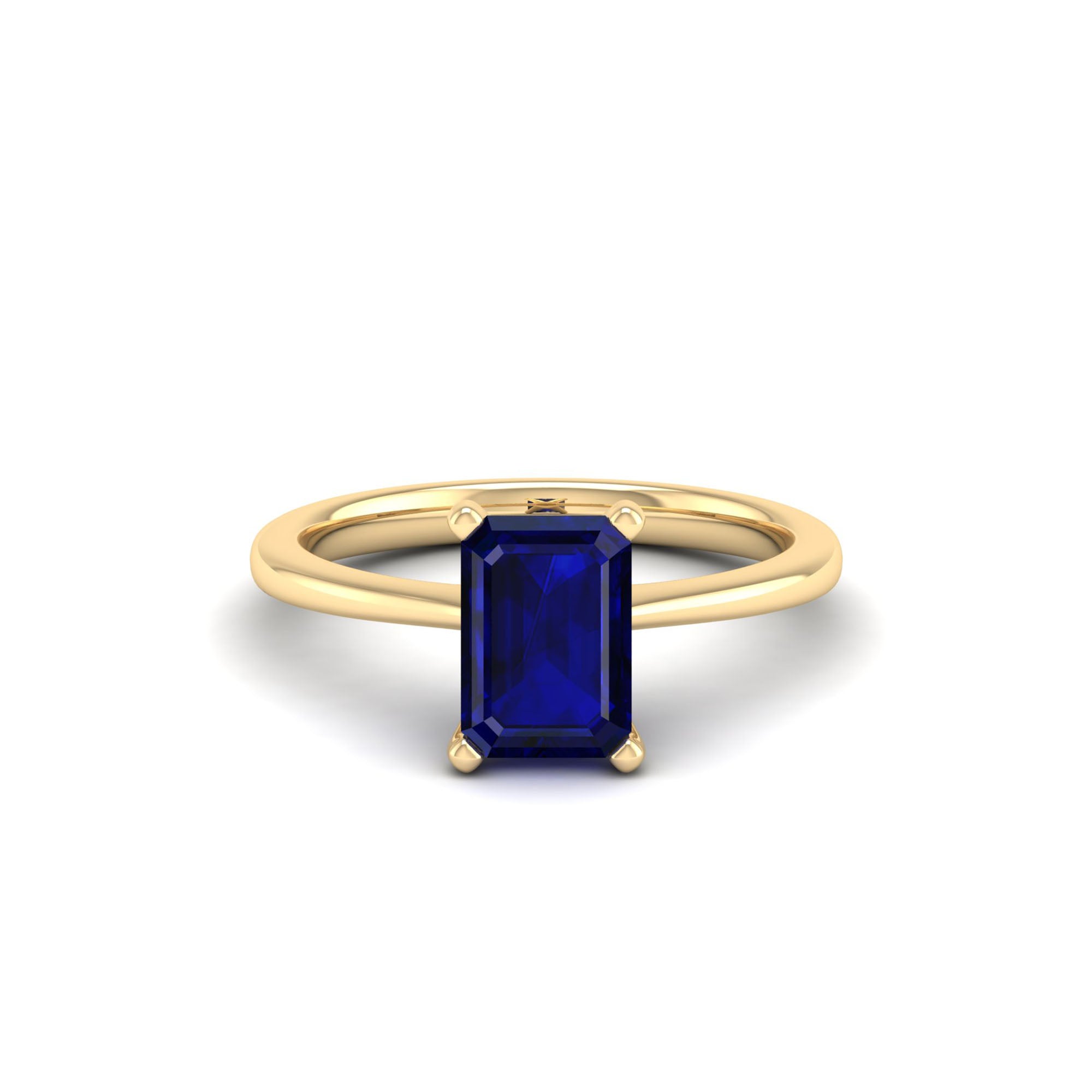 Celestar Emerald-Cut Sapphire Solitaire Ring 2.00 Carat