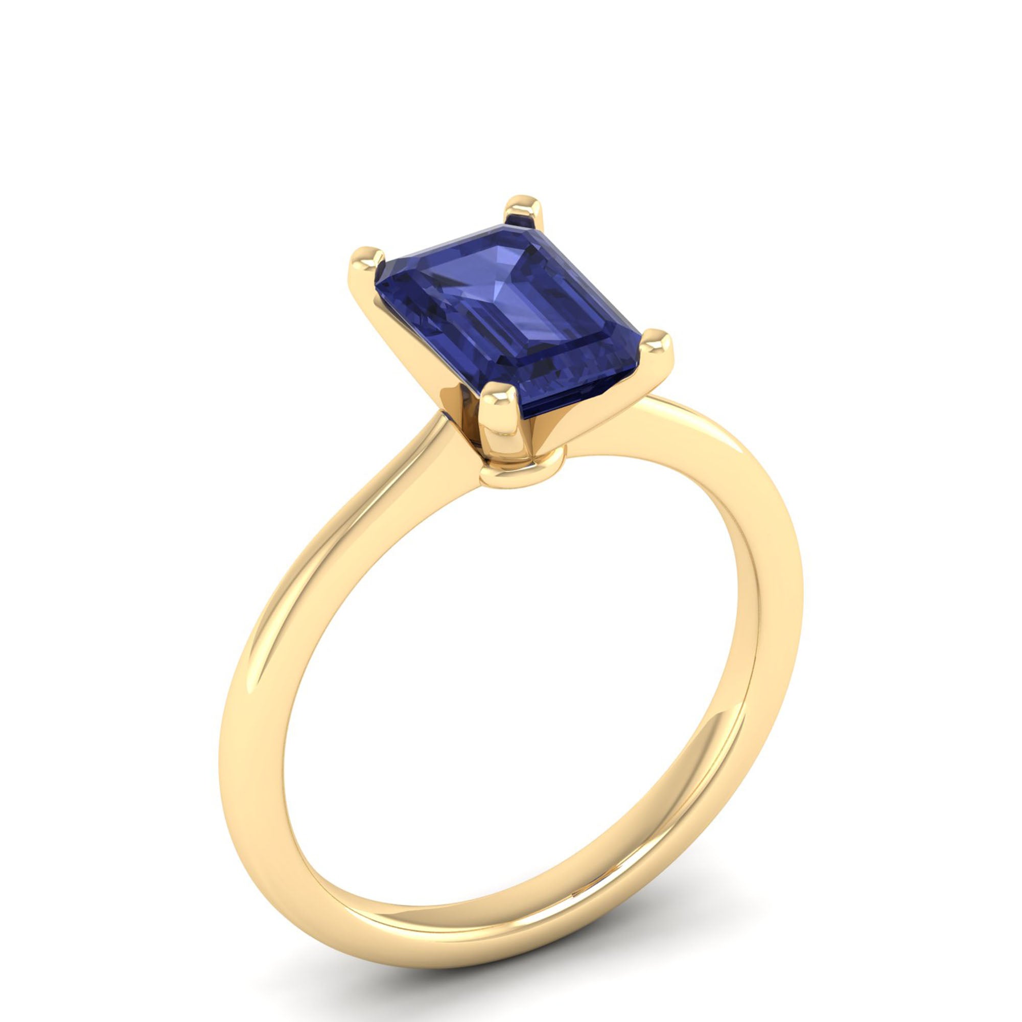 Celestar Emerald-Cut Tanzanite Solitaire Ring 2.00 Carat