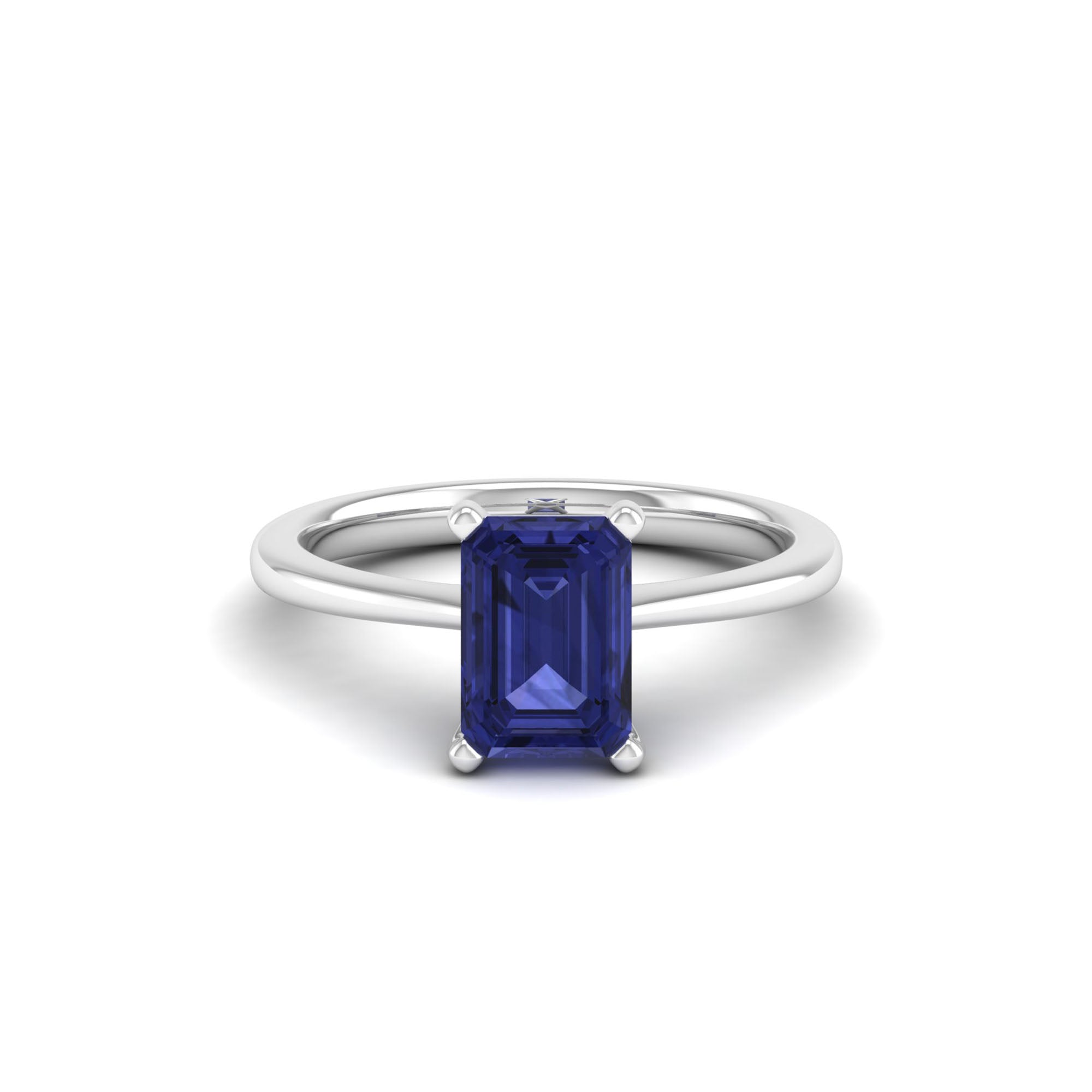 Celestar Emerald-Cut Tanzanite Solitaire Ring 2.00 Carat