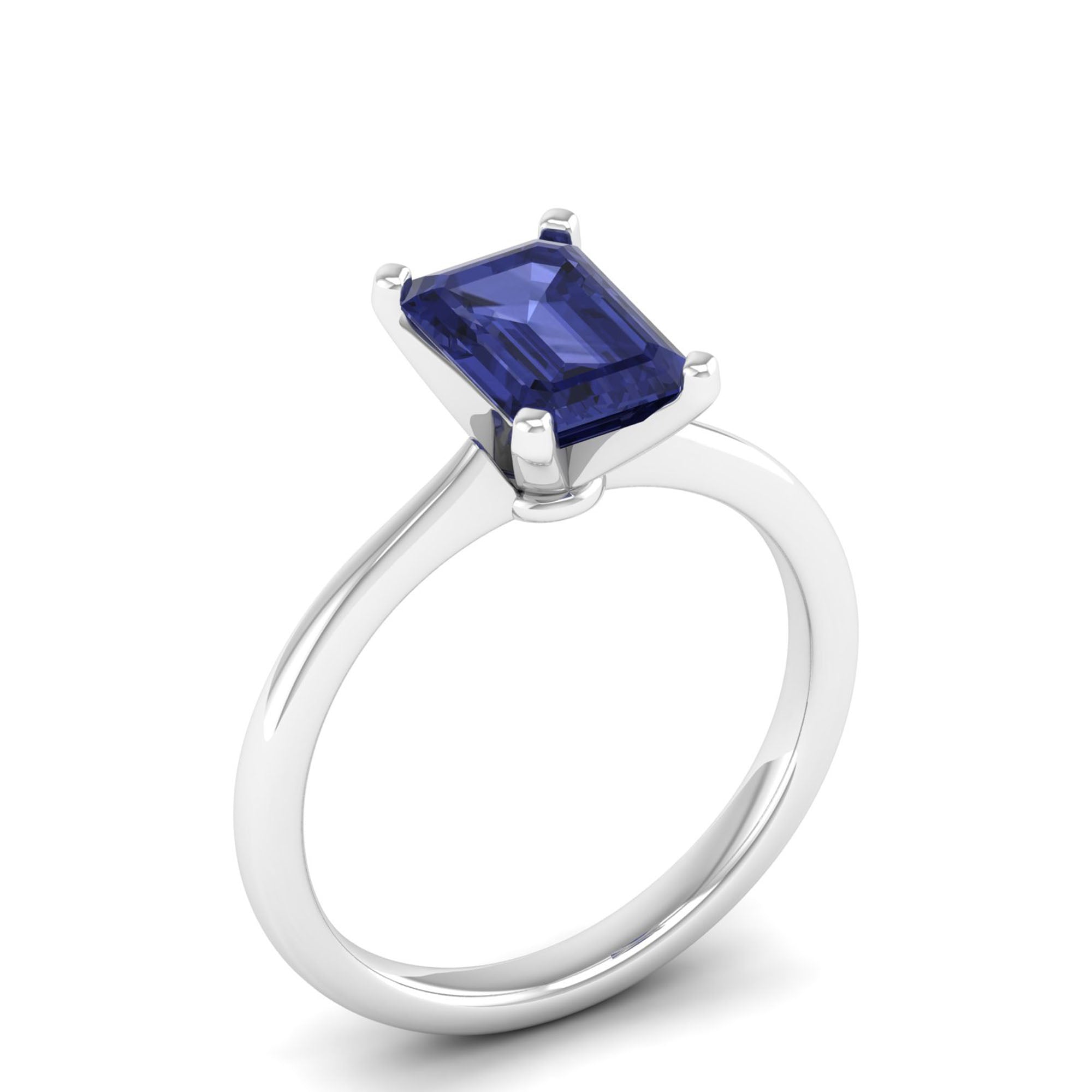 Celestar Emerald-Cut Tanzanite Solitaire Ring 2.00 Carat