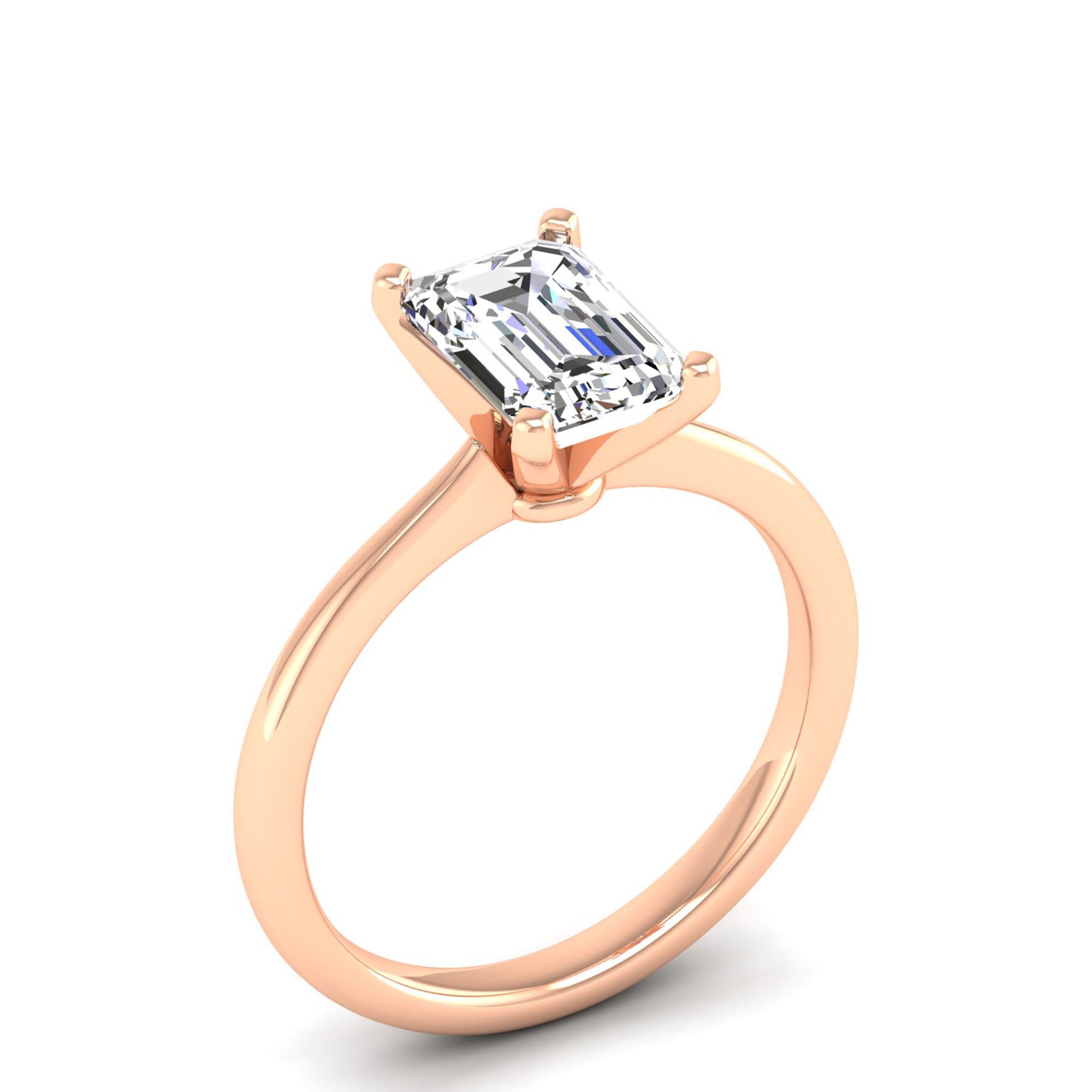 Celestar Emerald-Cut Diamond Solitaire Ring 2.00 Carat