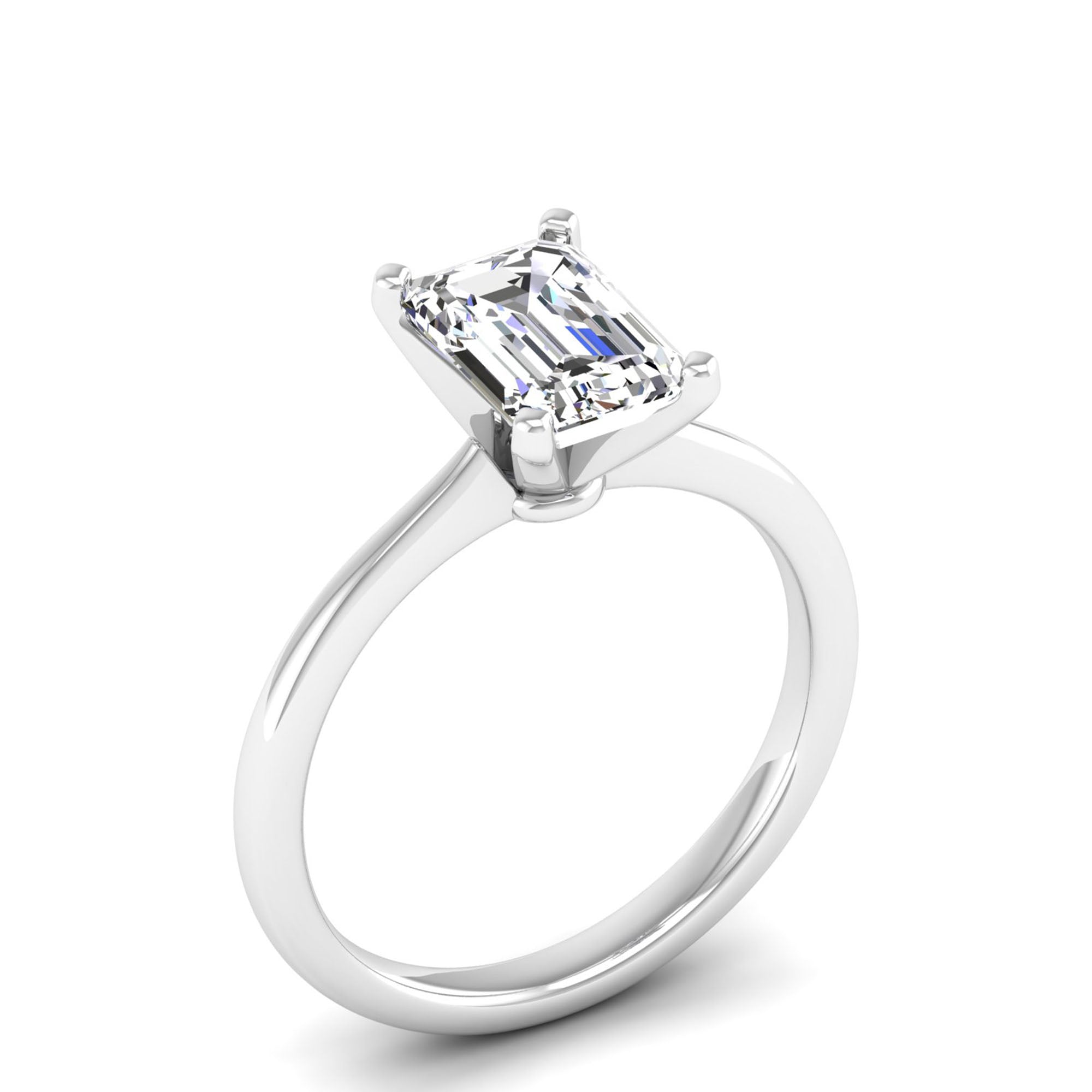 Celestar Emerald-Cut Diamond Solitaire Ring 2.00 Carat