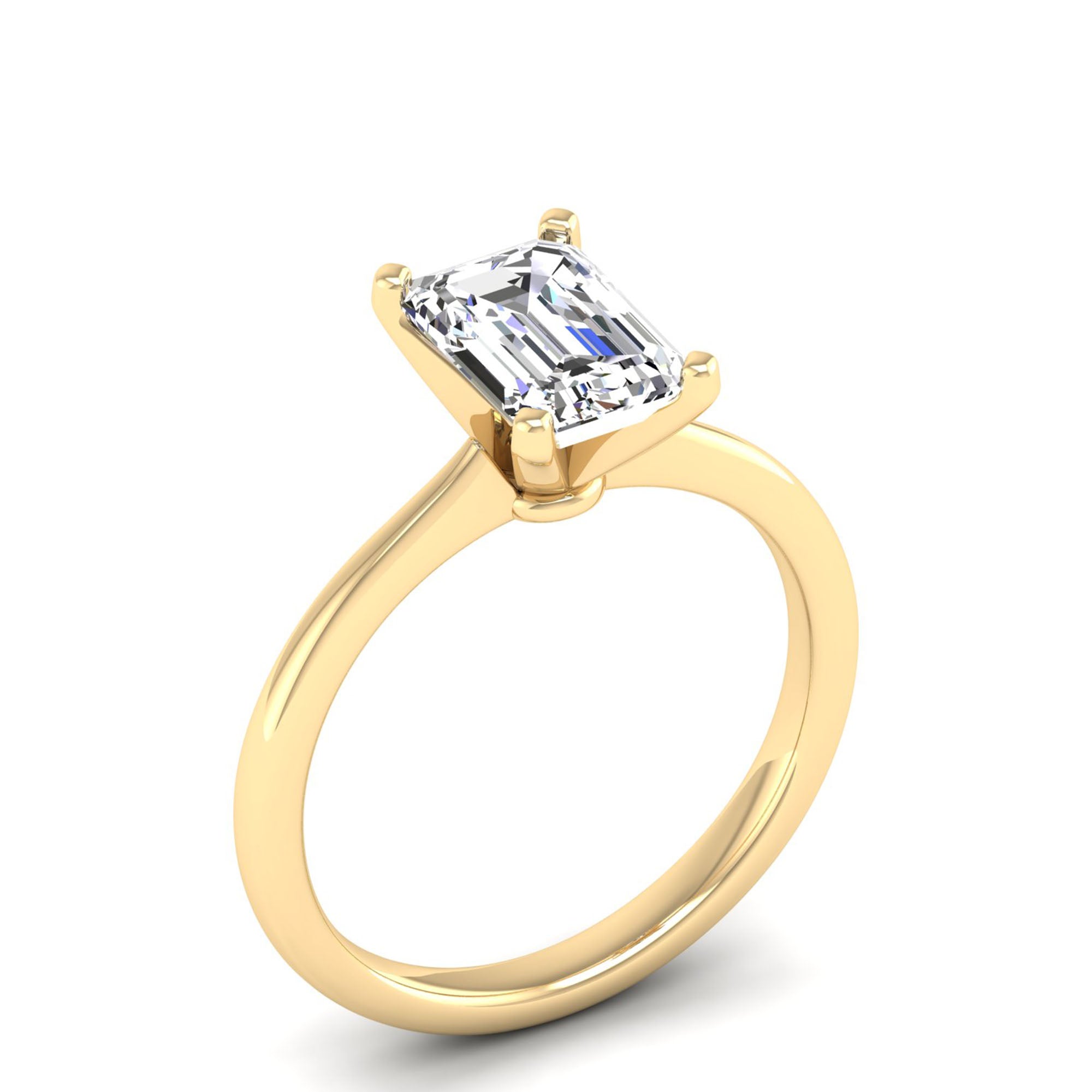 Celestar Emerald-Cut Diamond Solitaire Ring 2.00 Carat