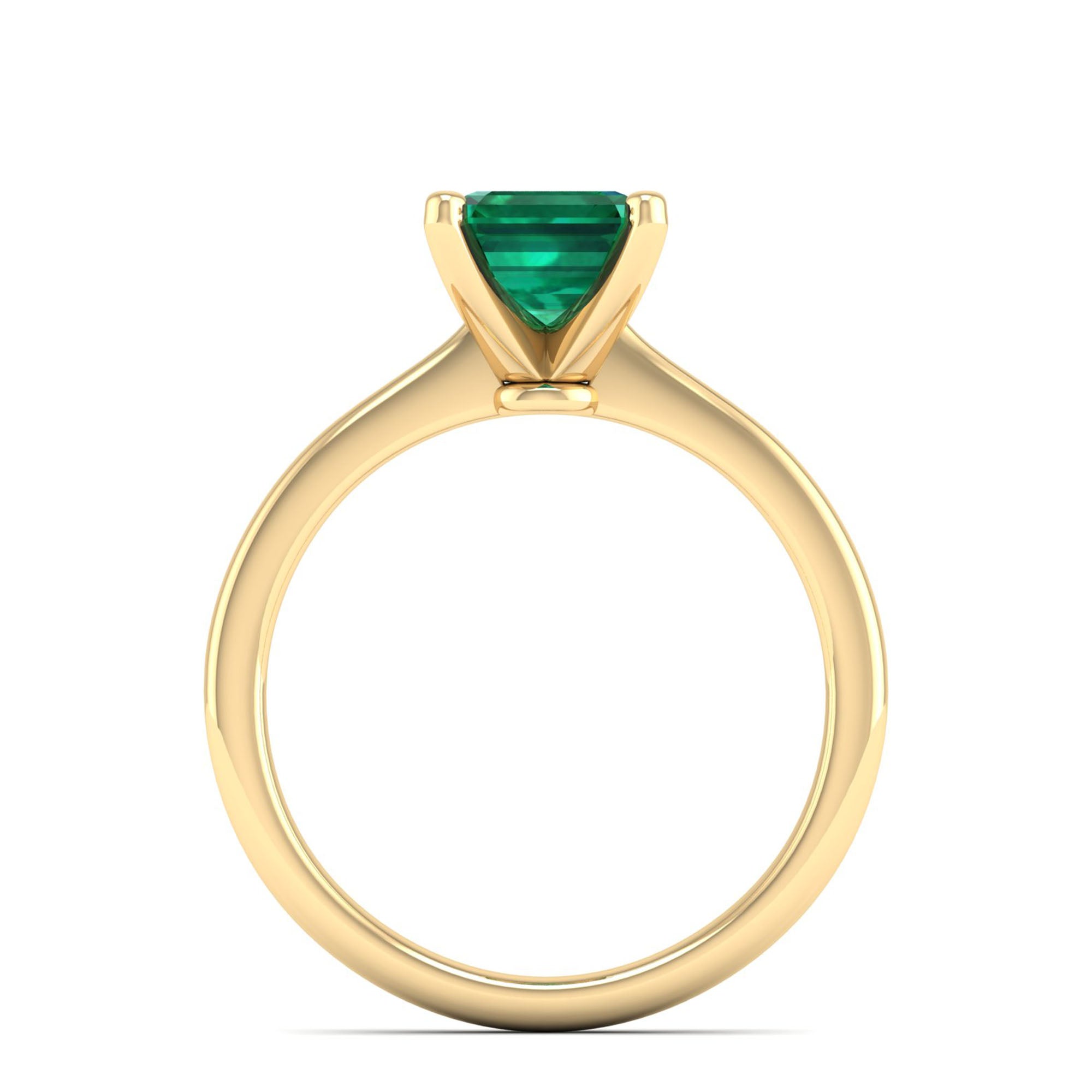 Celestar Emerald-Cut Emerald Solitaire Ring 2.50 Carat