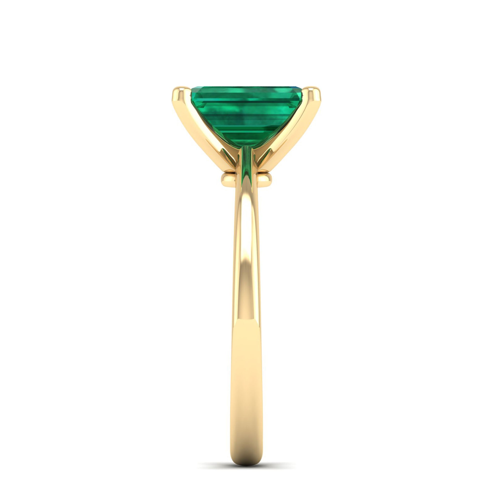 Celestar Emerald-Cut Emerald Solitaire Ring 2.50 Carat