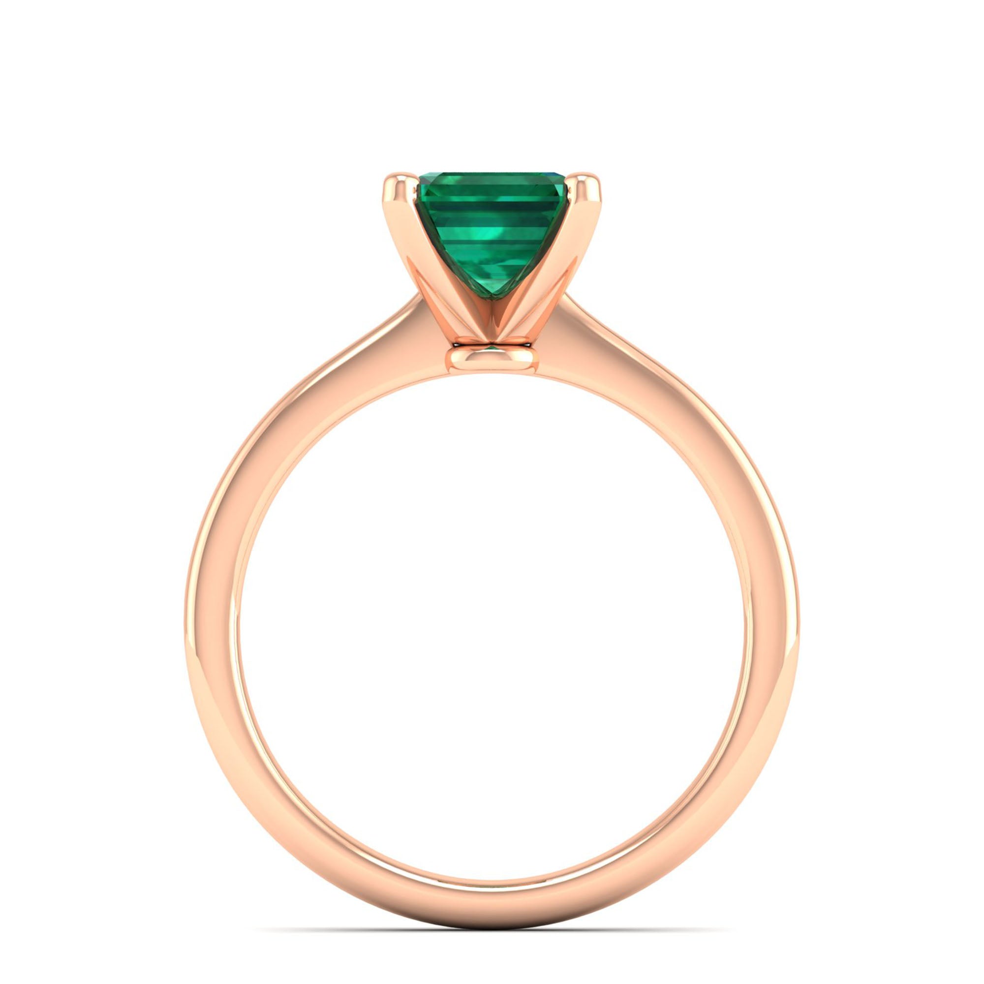 Celestar Emerald-Cut Emerald Solitaire Ring 2.50 Carat