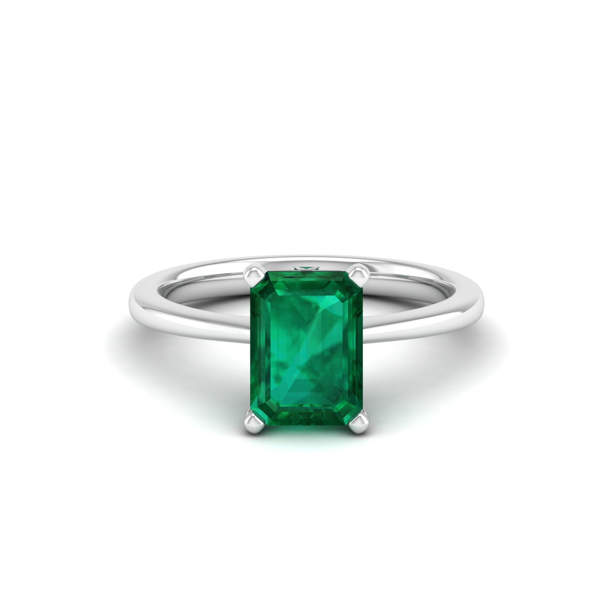 Celestar Emerald-Cut Emerald Solitaire Ring 2.50 Carat