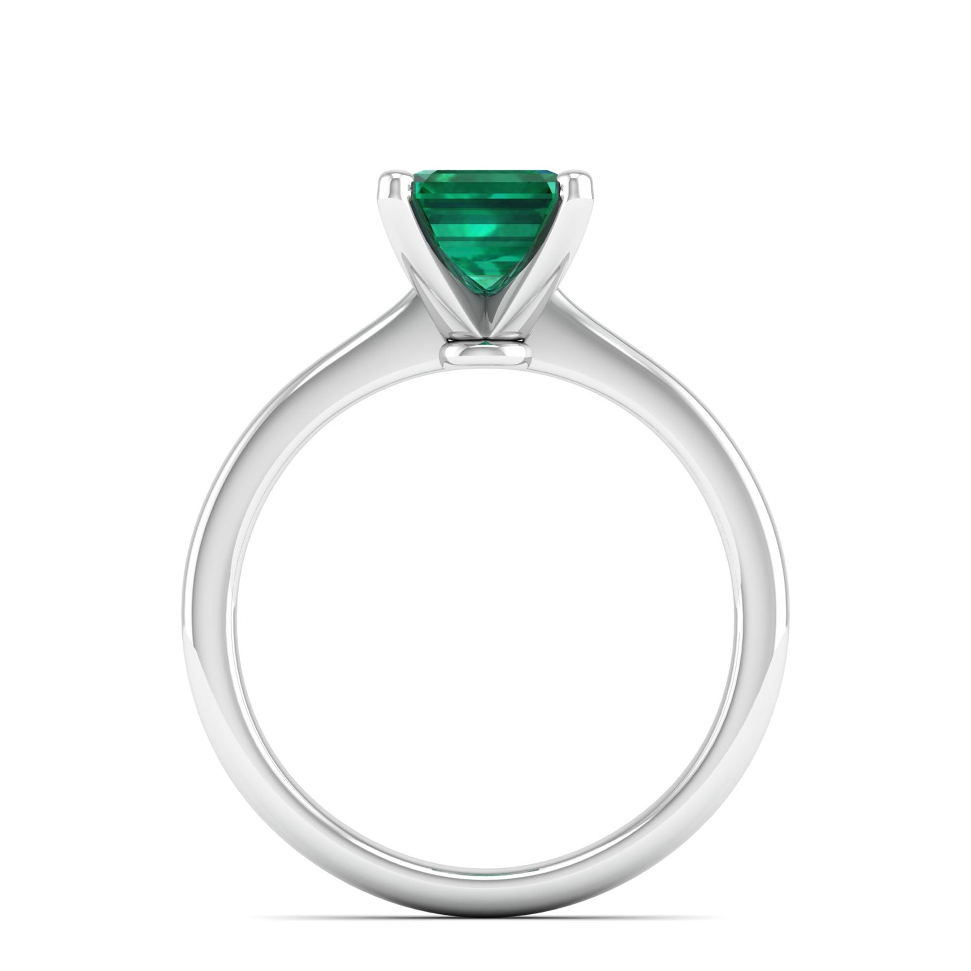 Celestar Emerald-Cut Emerald Solitaire Ring 2.50 Carat