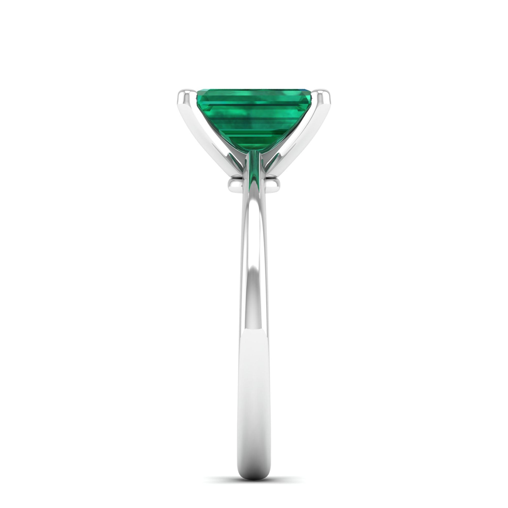 Celestar Emerald-Cut Emerald Solitaire Ring 2.50 Carat