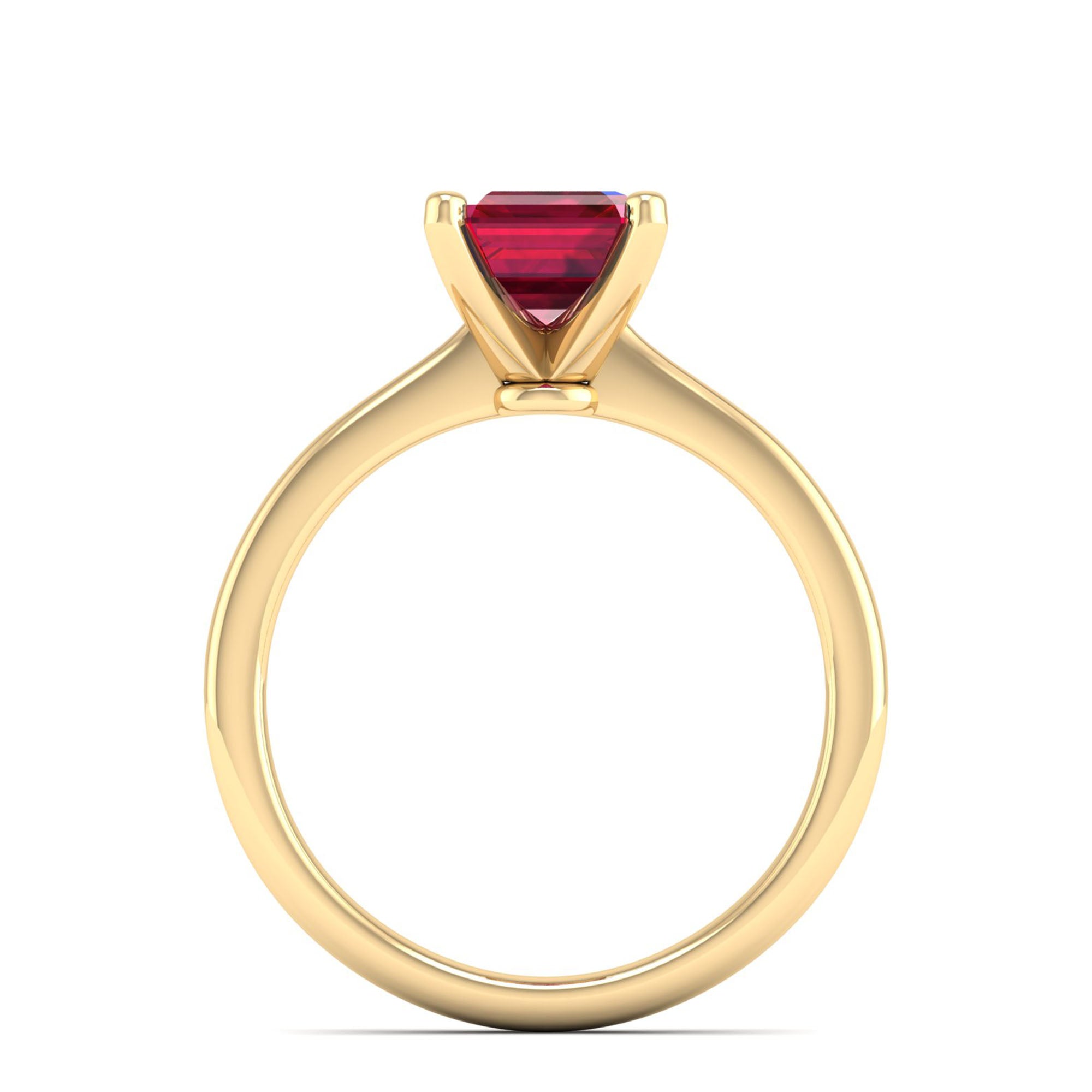 Celestar Emerald-Cut Ruby Solitaire Ring 2.50 Carat