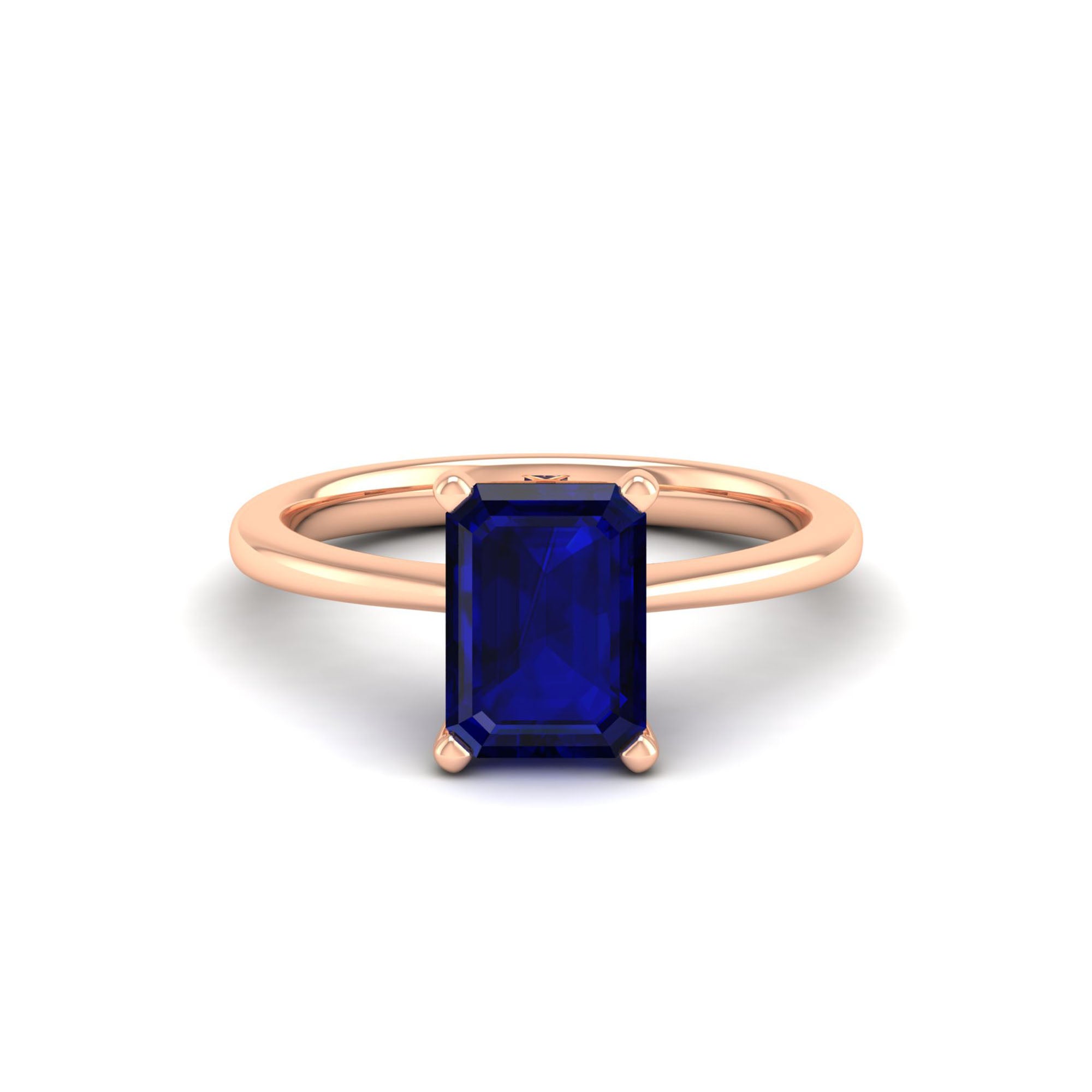 Celestar Emerald-Cut Sapphire Solitaire Ring 2.50 Carat