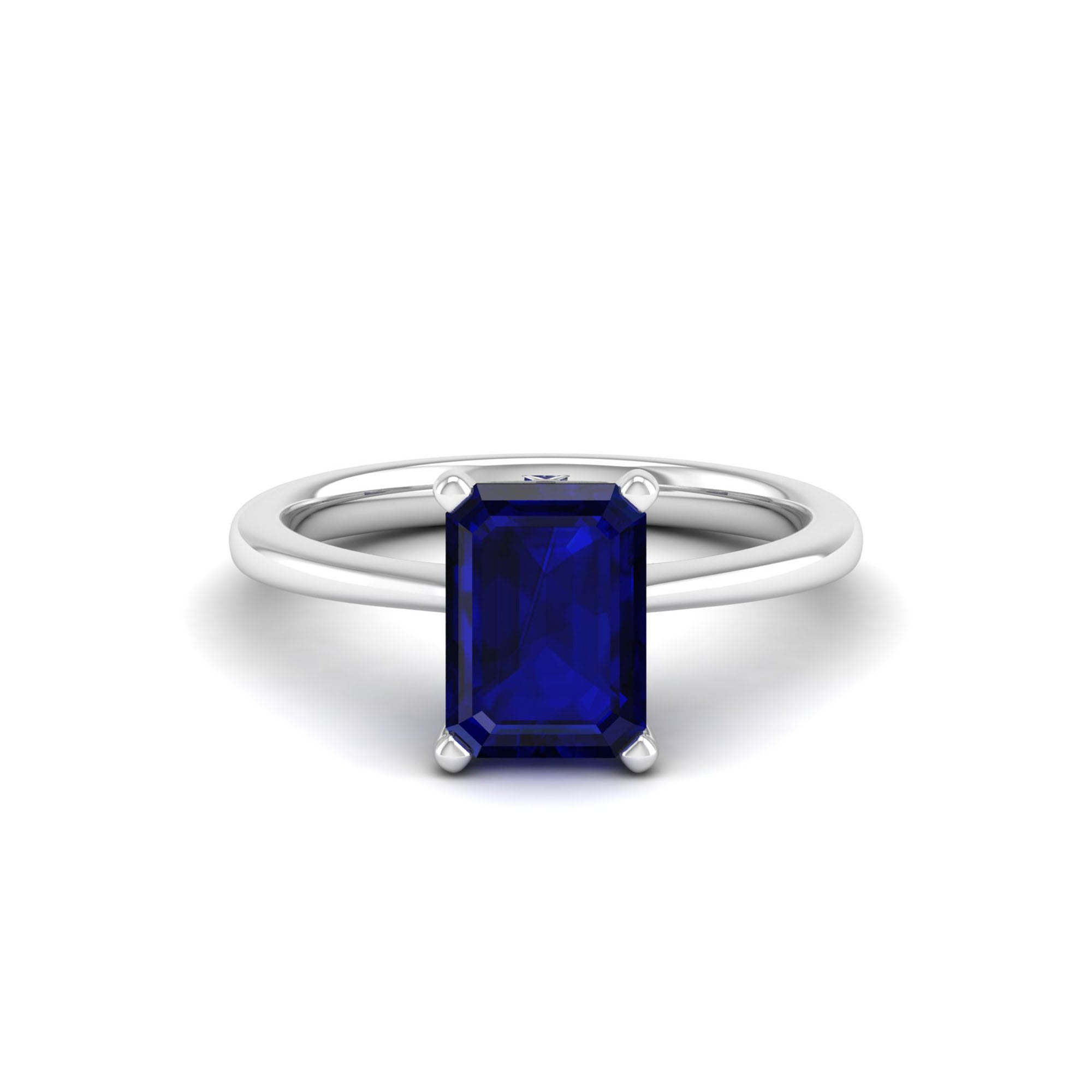 Celestar Emerald-Cut Sapphire Solitaire Ring 2.50 Carat