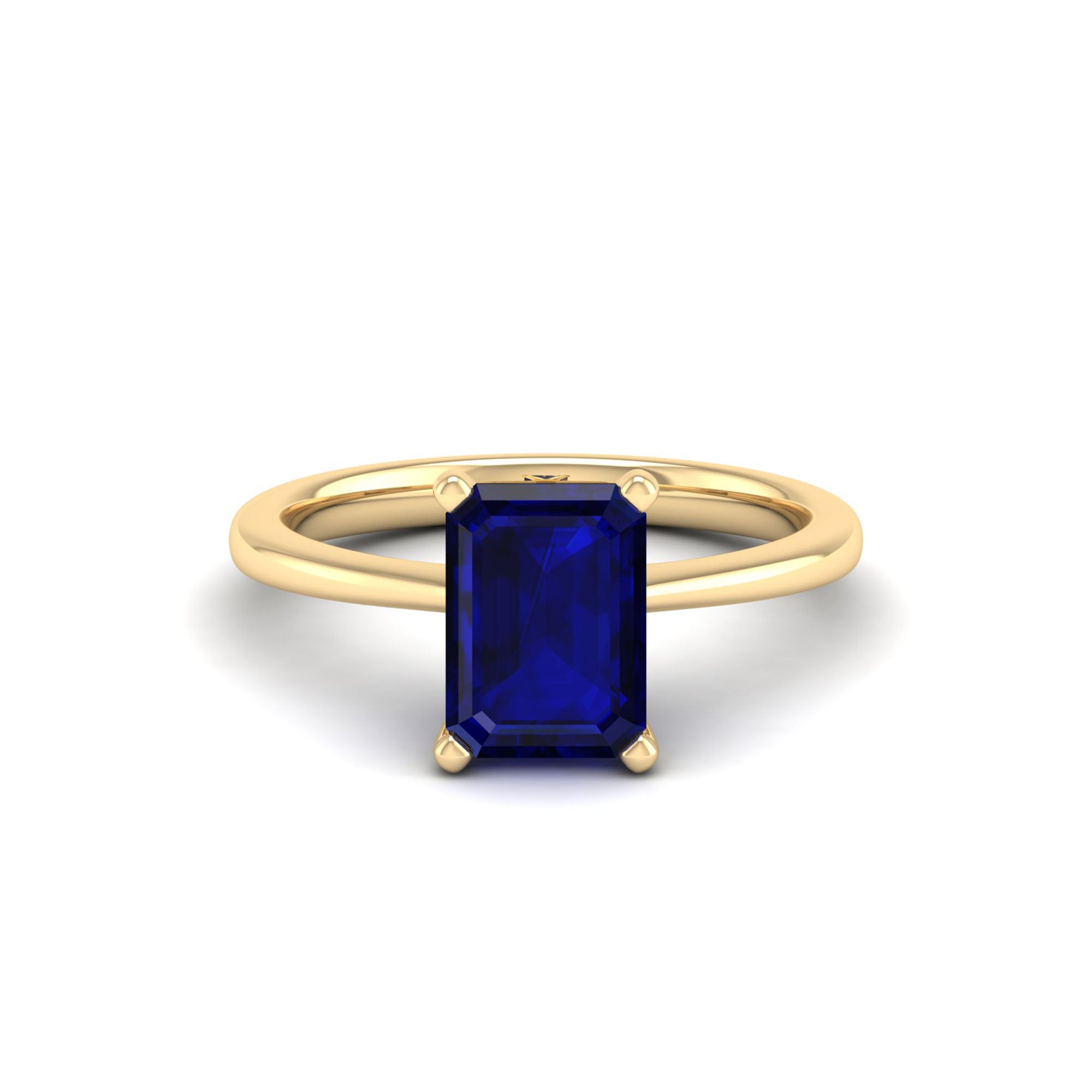 Celestar Emerald-Cut Sapphire Solitaire Ring 2.50 Carat