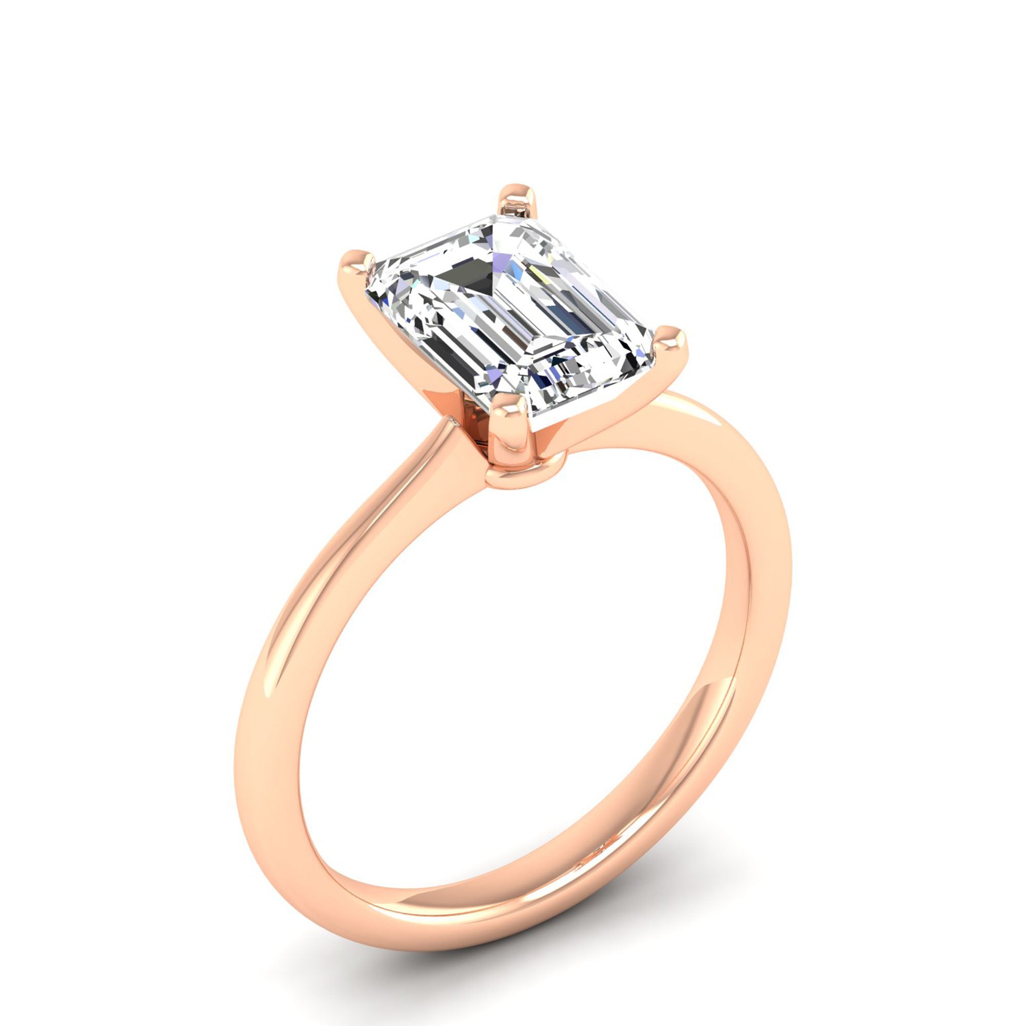 Celestar Emerald-Cut Diamond Solitaire Ring 2.50 Carat