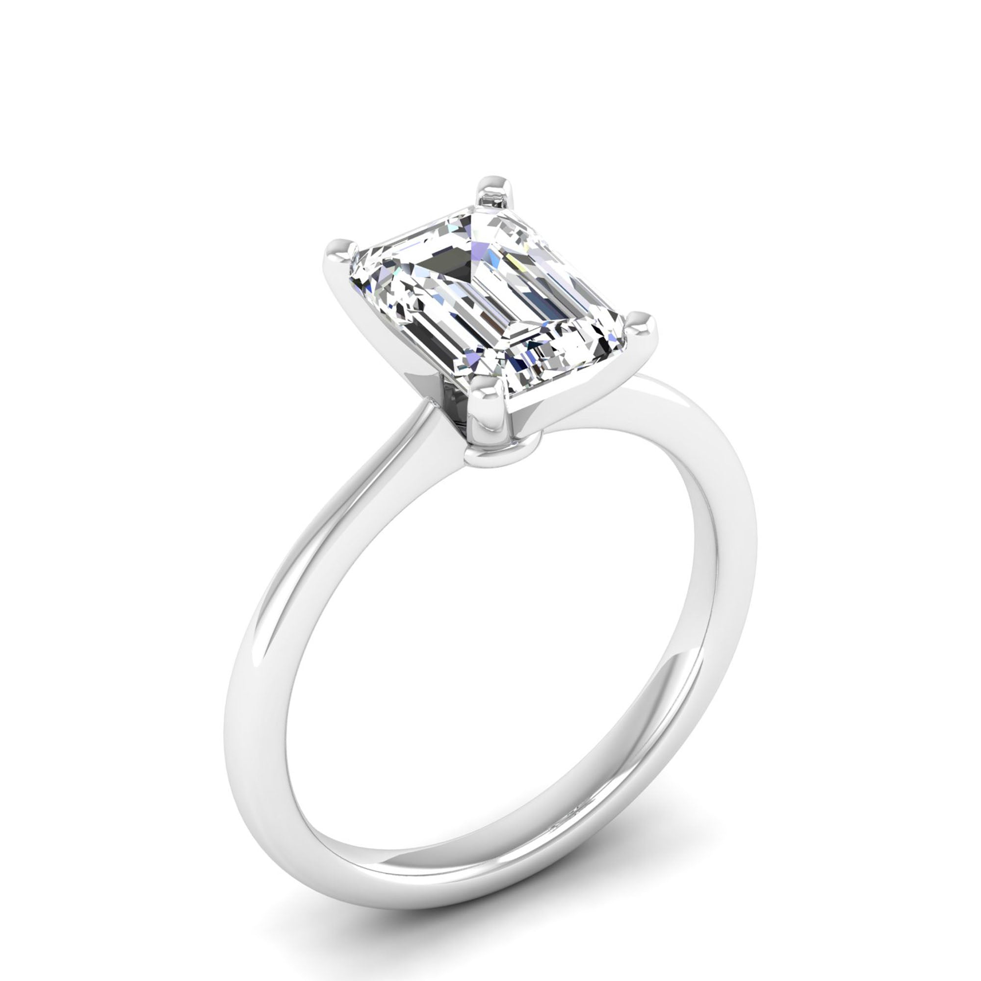 Celestar Emerald-Cut Diamond Solitaire Ring 2.50 Carat