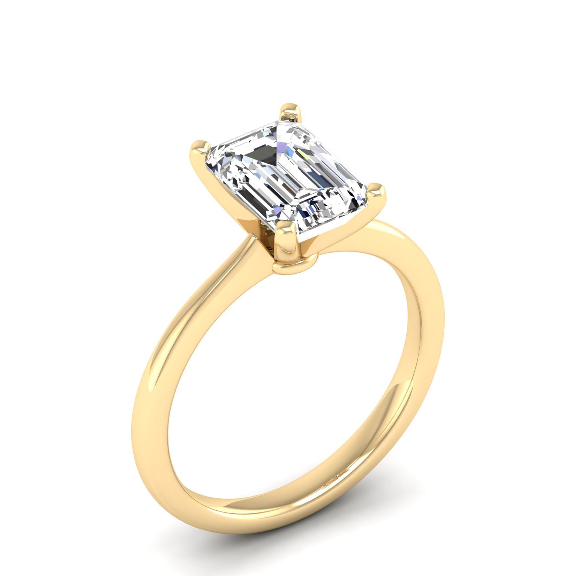 Celestar Emerald-Cut Diamond Solitaire Ring 2.50 Carat