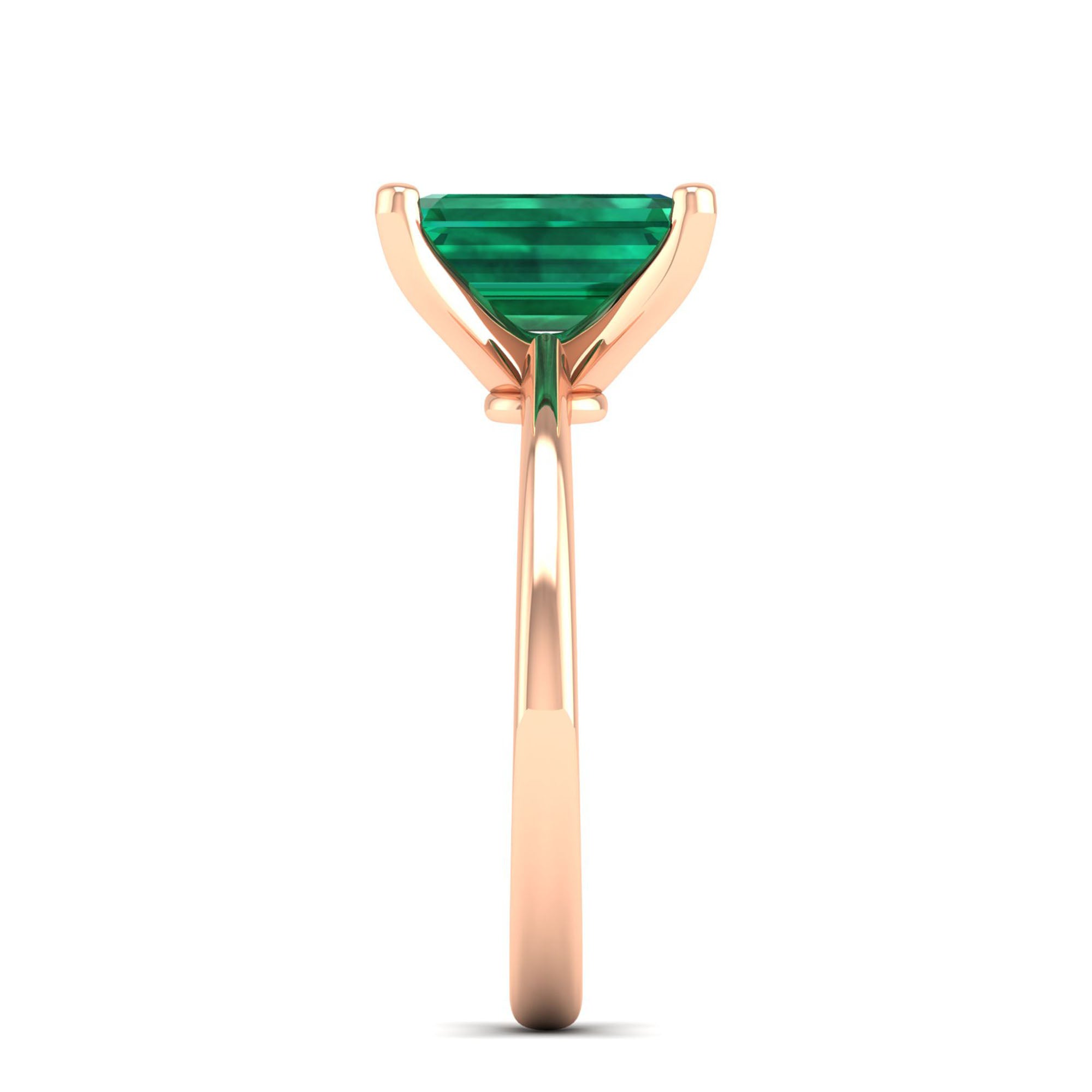 Celestar Emerald-Cut Emerald Solitaire Ring 3.0 Carat