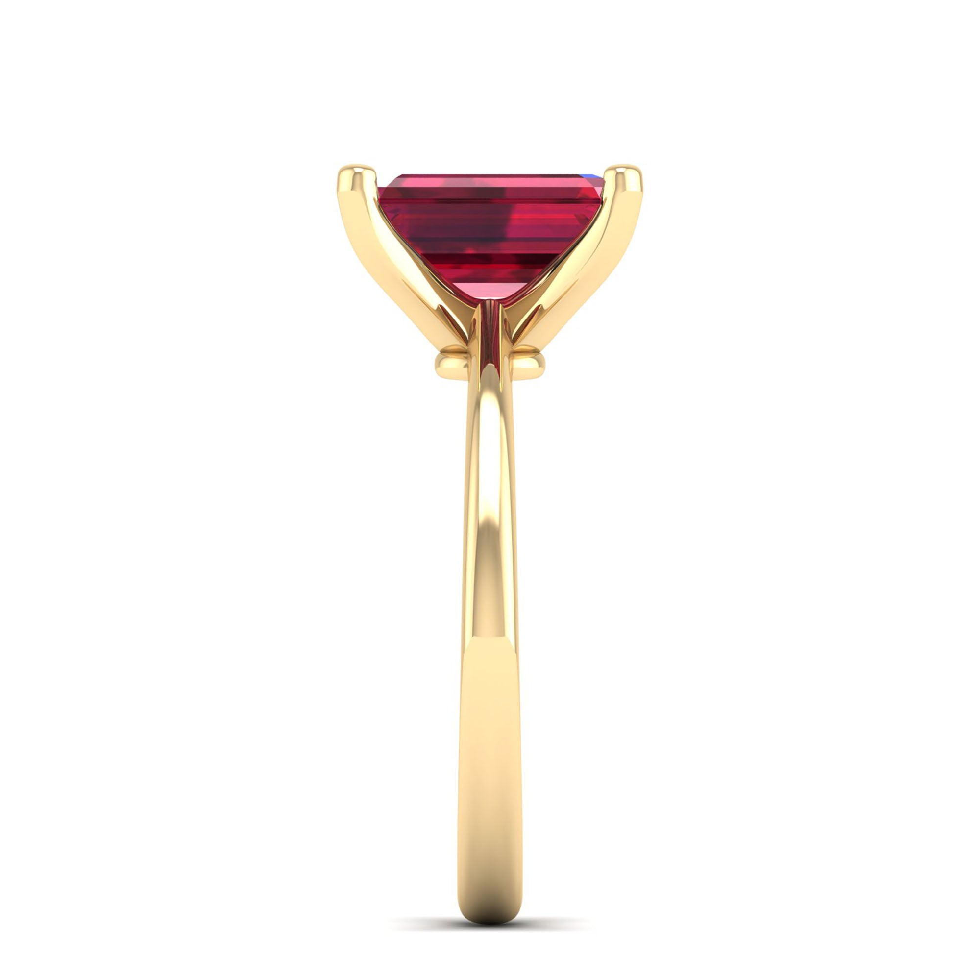 Celestar Emerald-Cut Ruby Solitaire Ring 3.0 Carat