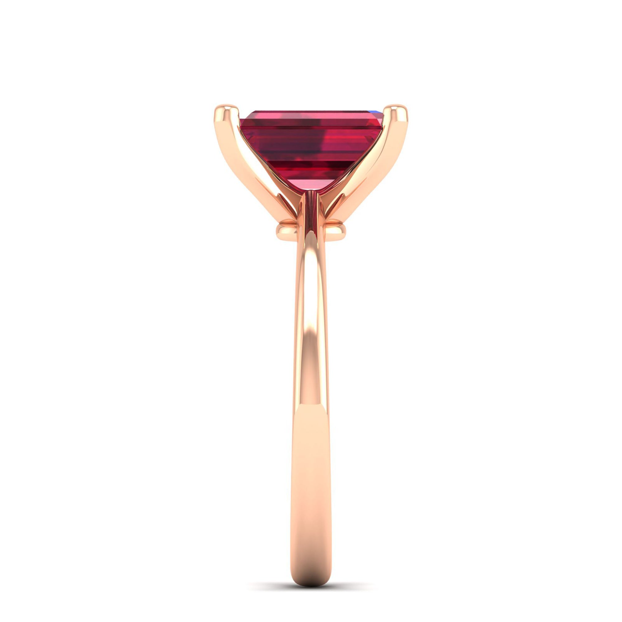 Celestar Emerald-Cut Ruby Solitaire Ring 3.0 Carat