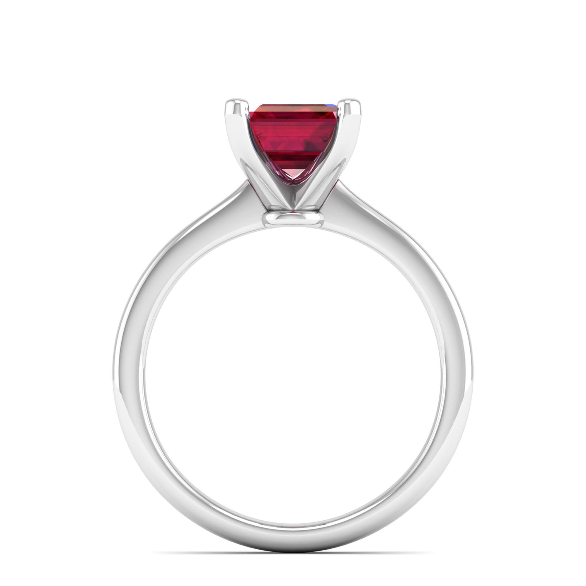 Celestar Emerald-Cut Ruby Solitaire Ring 3.0 Carat