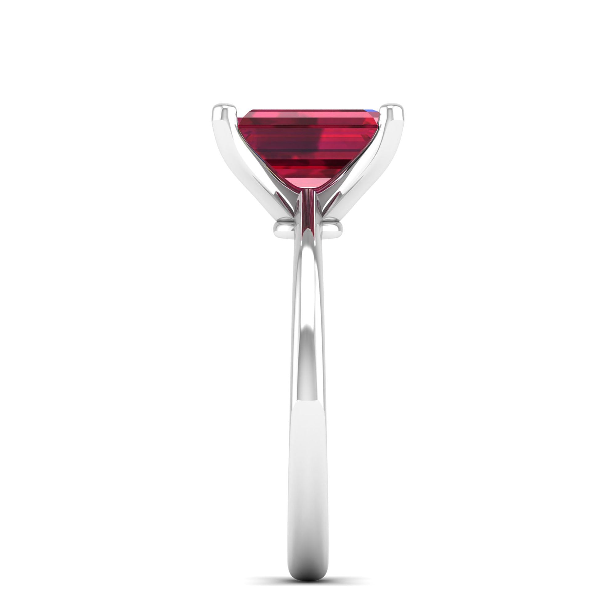 Celestar Emerald-Cut Ruby Solitaire Ring 3.0 Carat