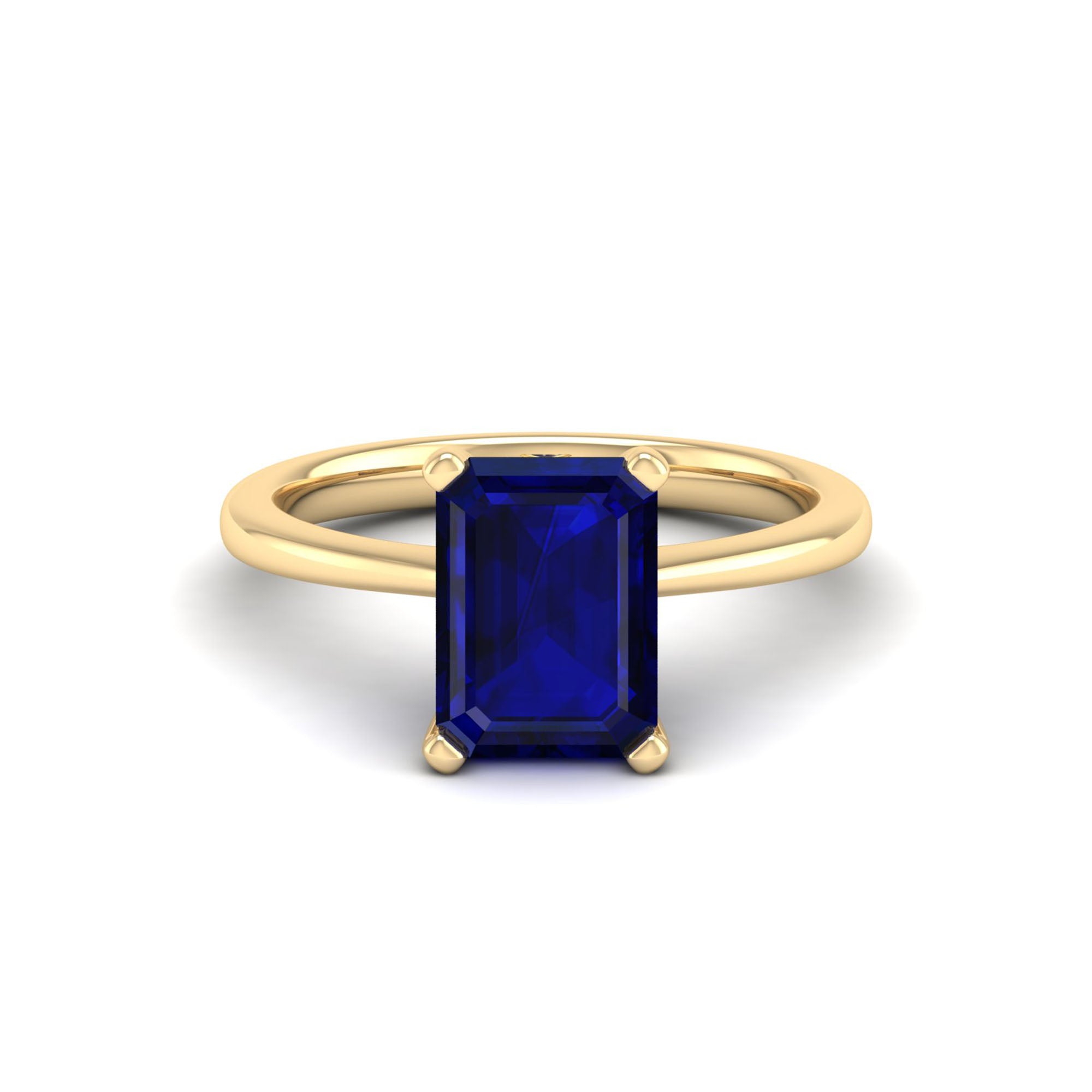 Celestar Emerald-Cut Sapphire Solitaire Ring 3.0 Carat