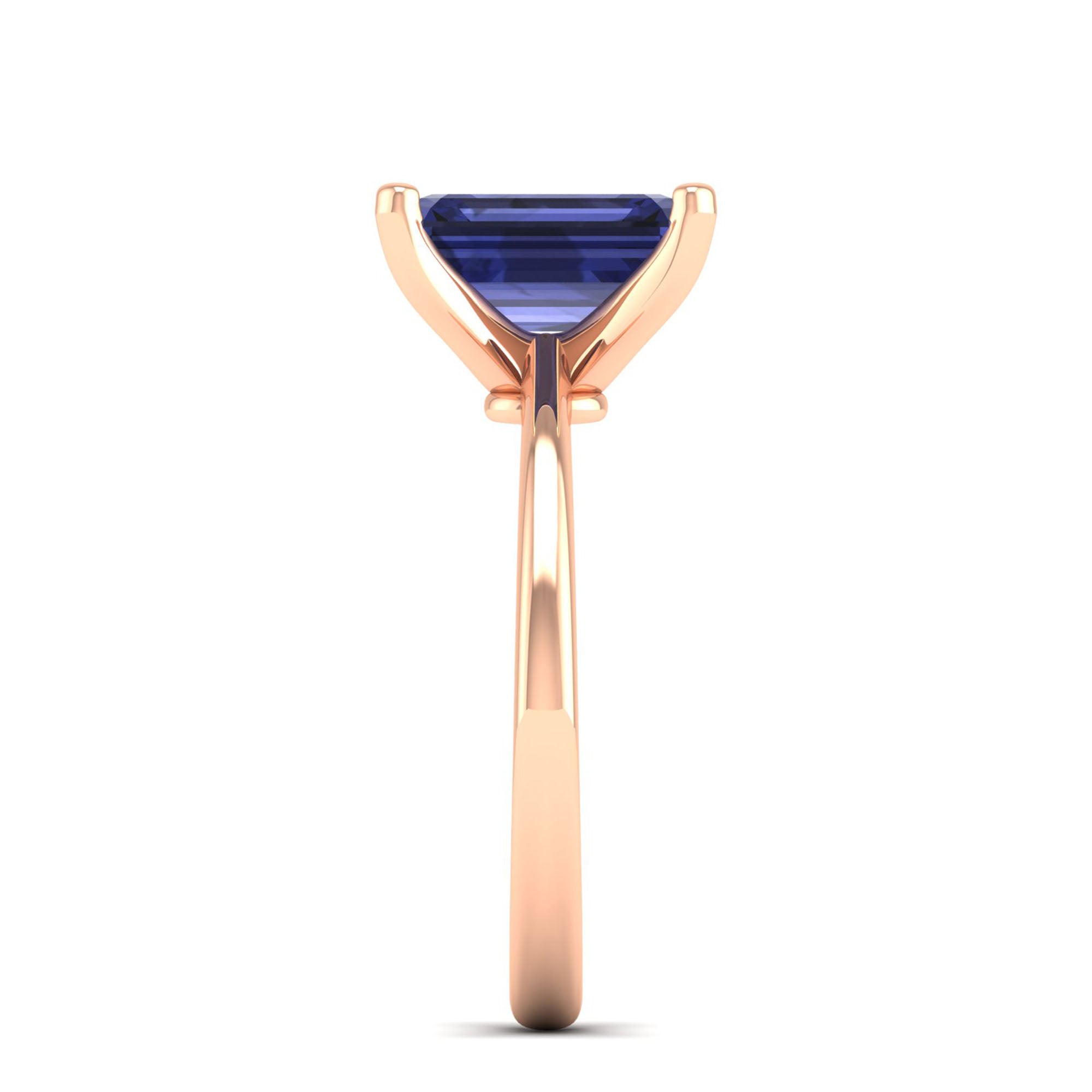 Celestar Emerald-Cut Tanzanite Solitaire Ring 3.0 Carat