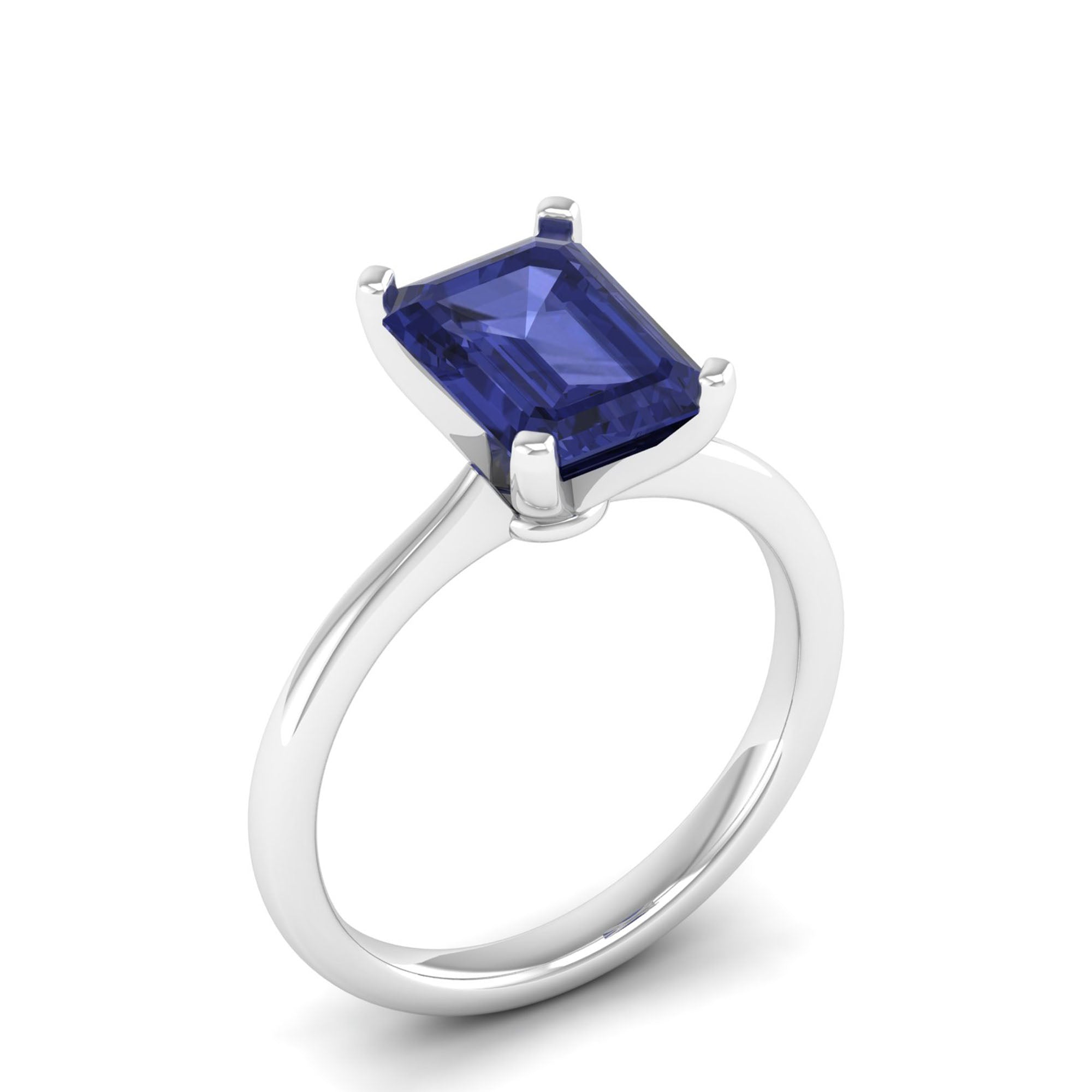 Celestar Emerald-Cut Tanzanite Solitaire Ring 3.0 Carat