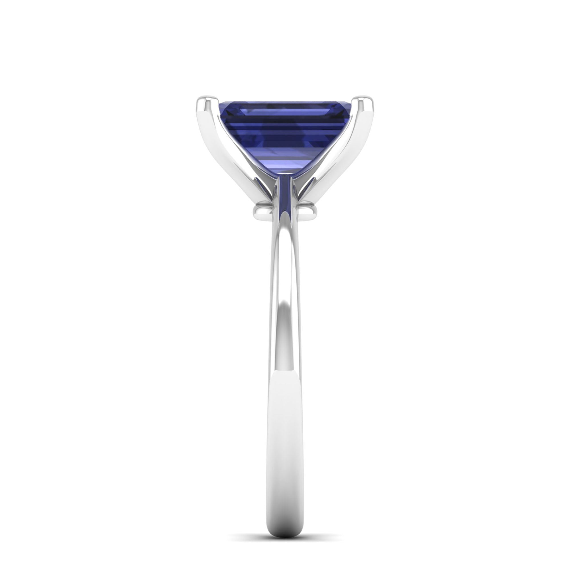 Celestar Emerald-Cut Tanzanite Solitaire Ring 3.0 Carat