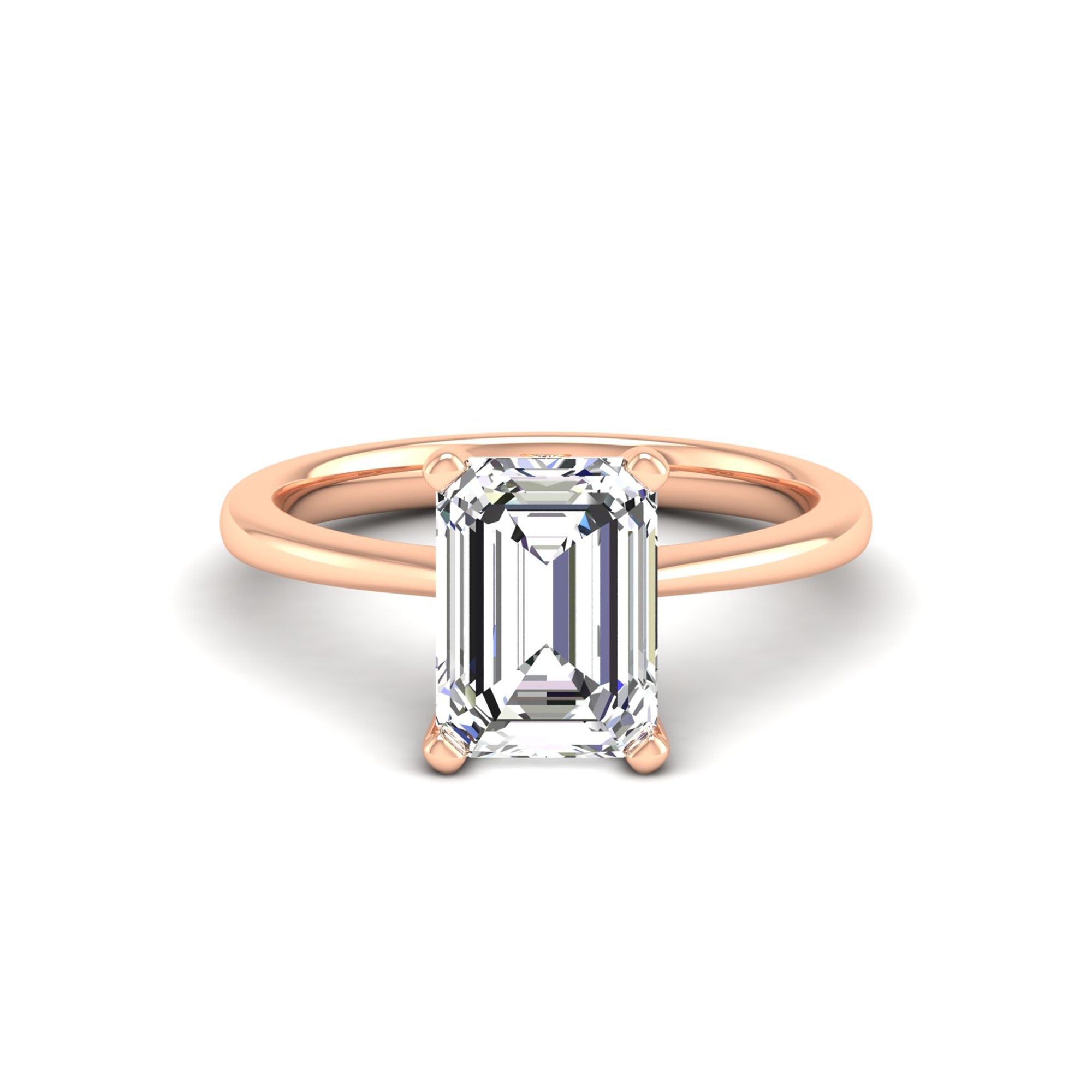 Celestar Emerald-Cut Diamond Solitaire Ring 3.0 Carat