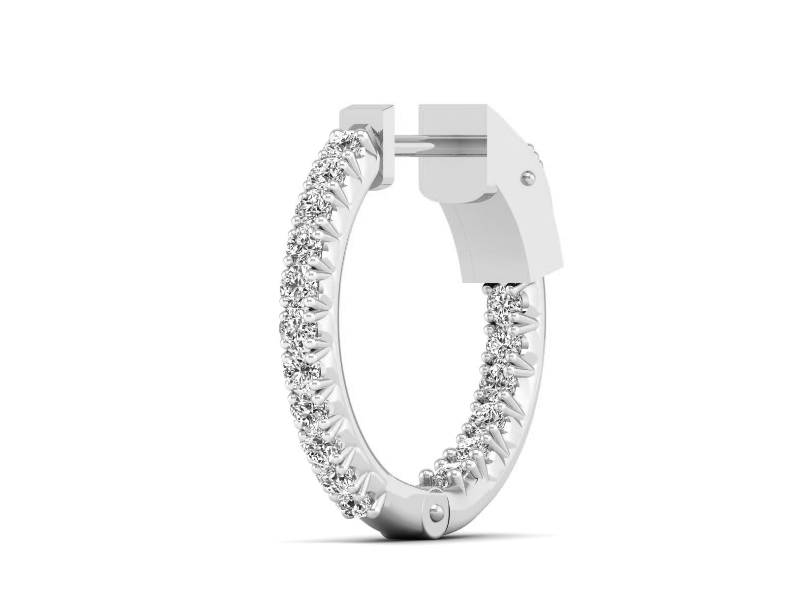 Lab Grown Diamond Hoop Earrings 1.0 Carat
