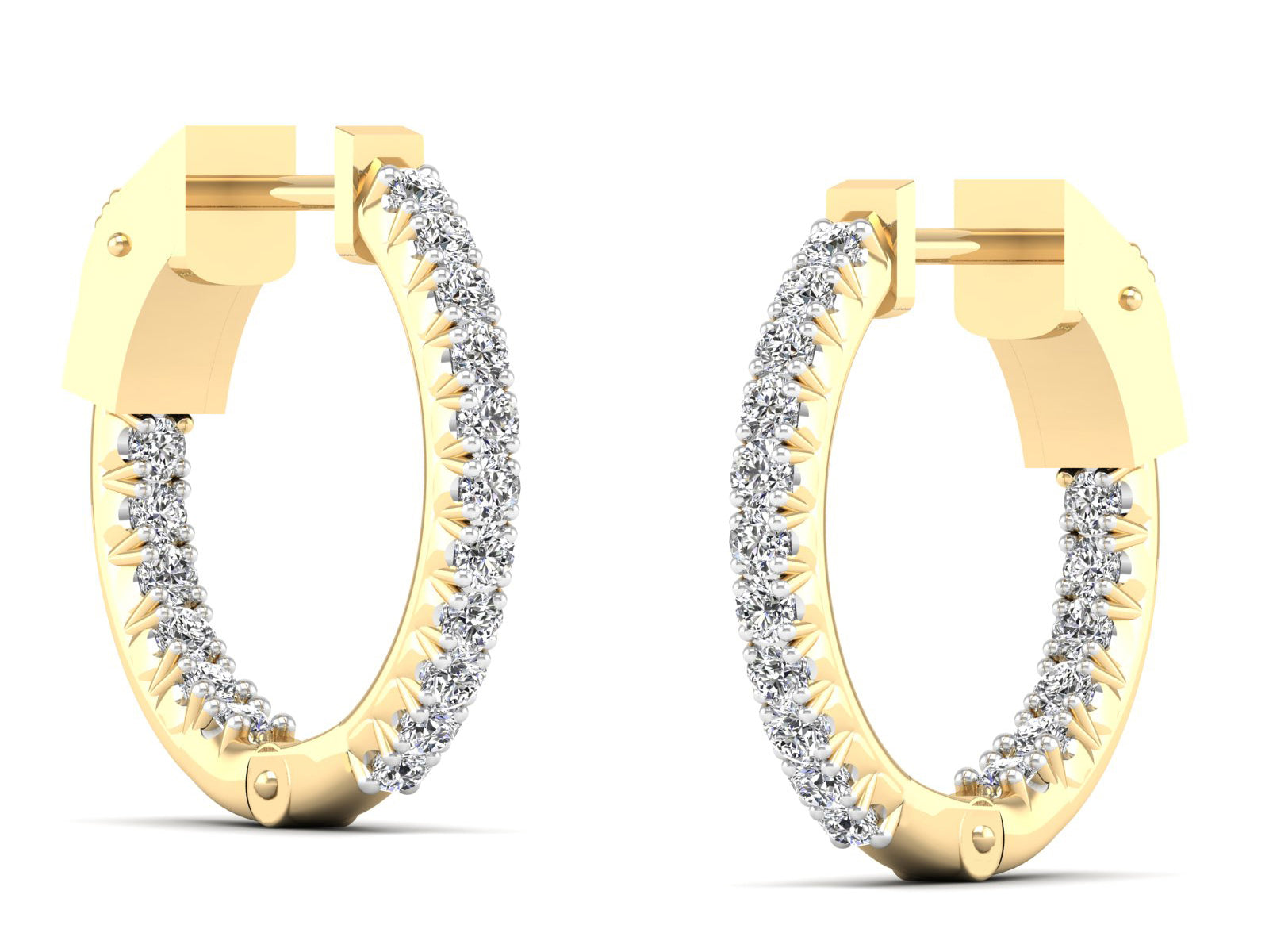 Lab Grown Diamond Hoop Earrings 1.0 Carat
