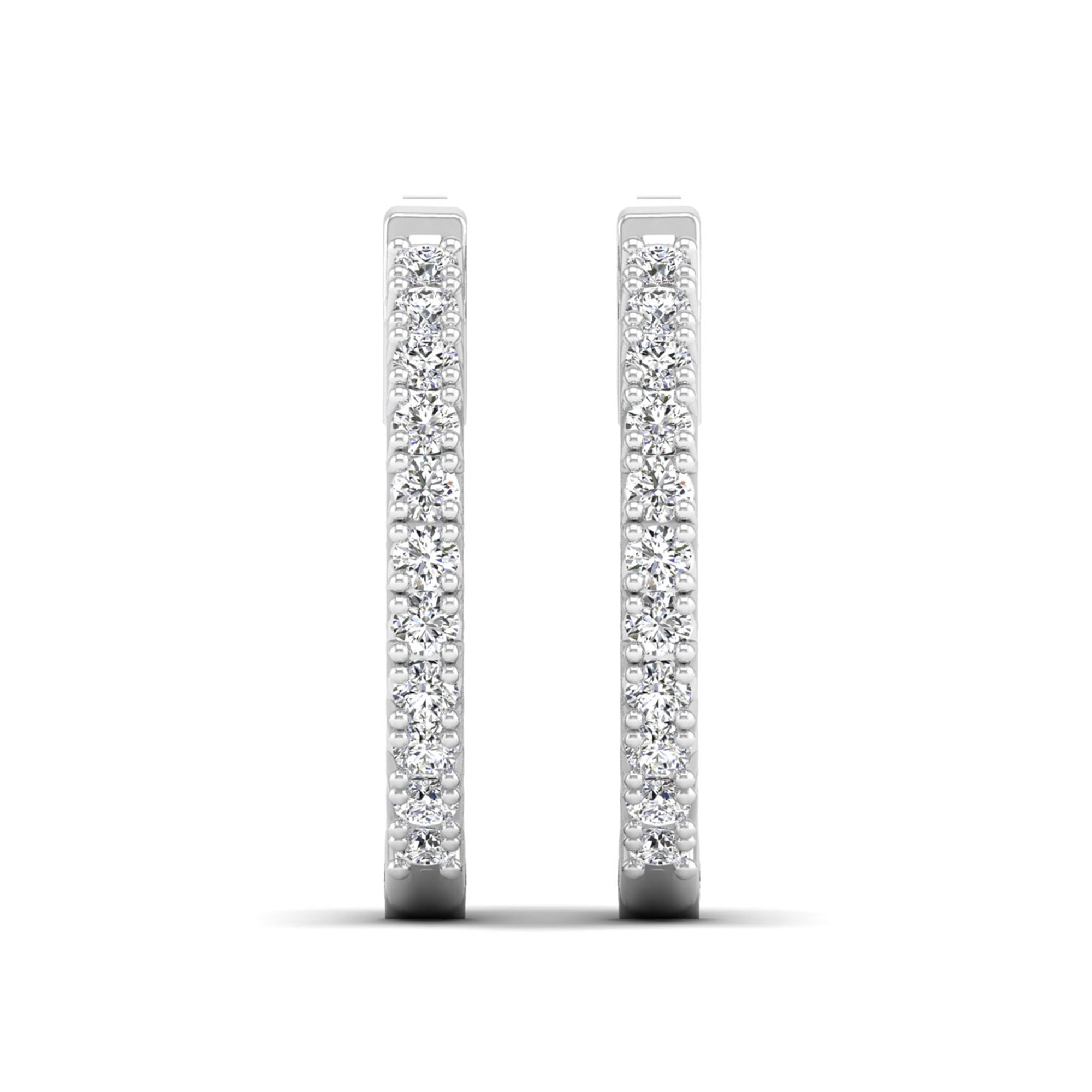 Lab Grown Diamond Hoop Earrings 1.0 Carat
