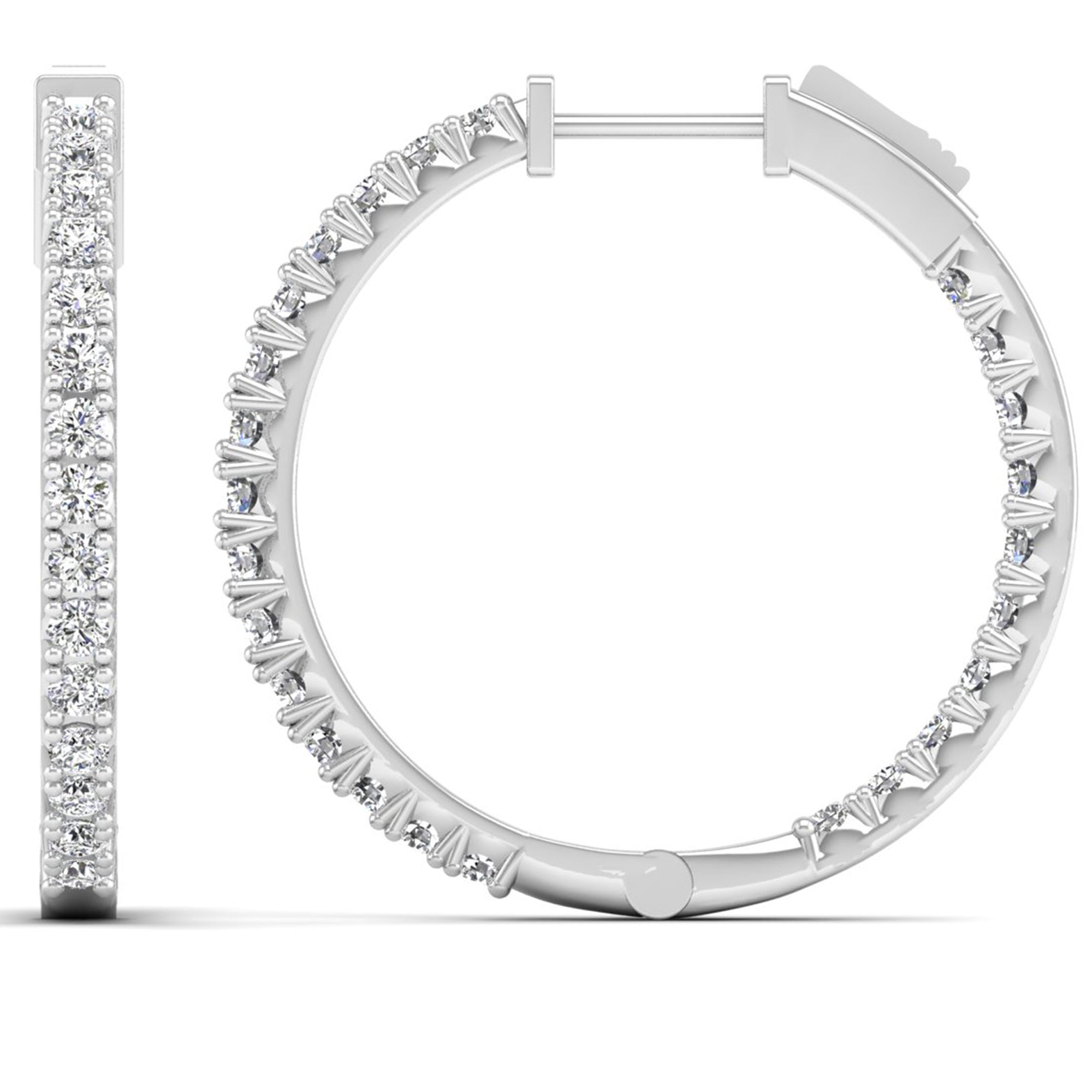 Lab Grown Diamond Hoop Earrings 2.0 Carat