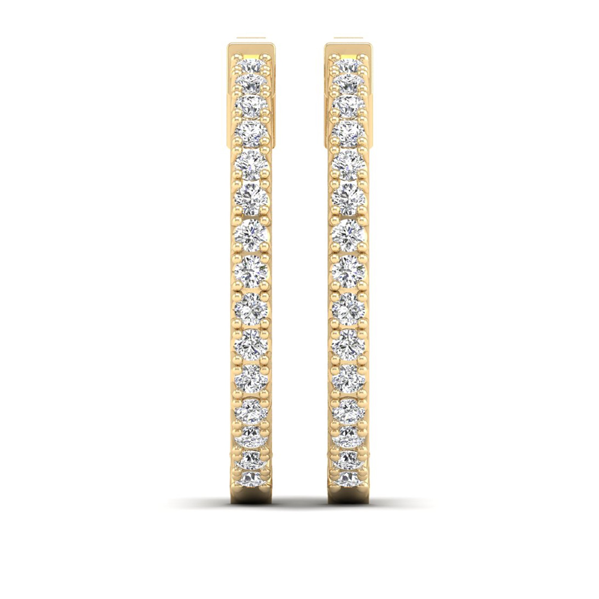Lab Grown Diamond Hoop Earrings 2.0 Carat