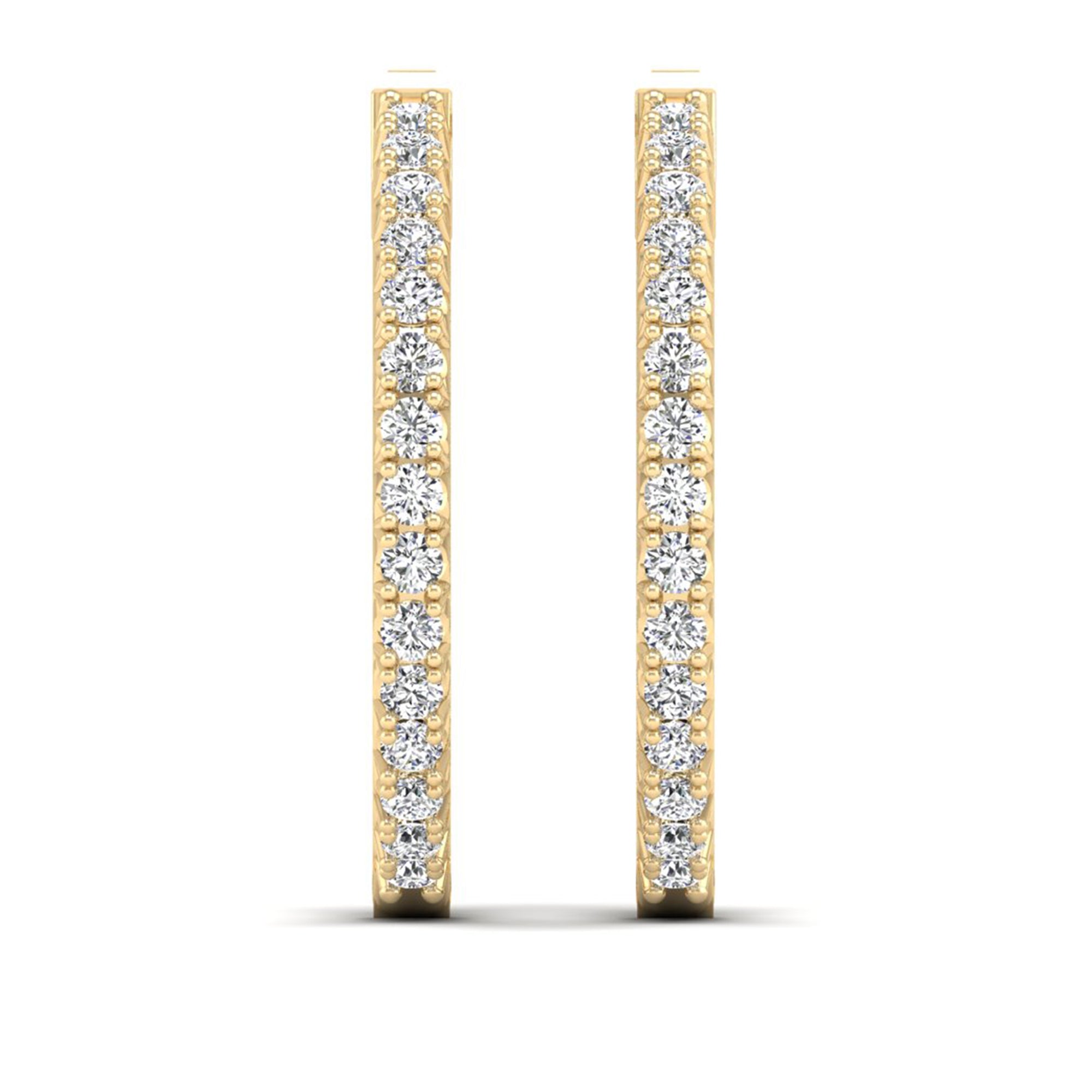 Lab Grown Diamond Hoop Earrings 3.0 Carat