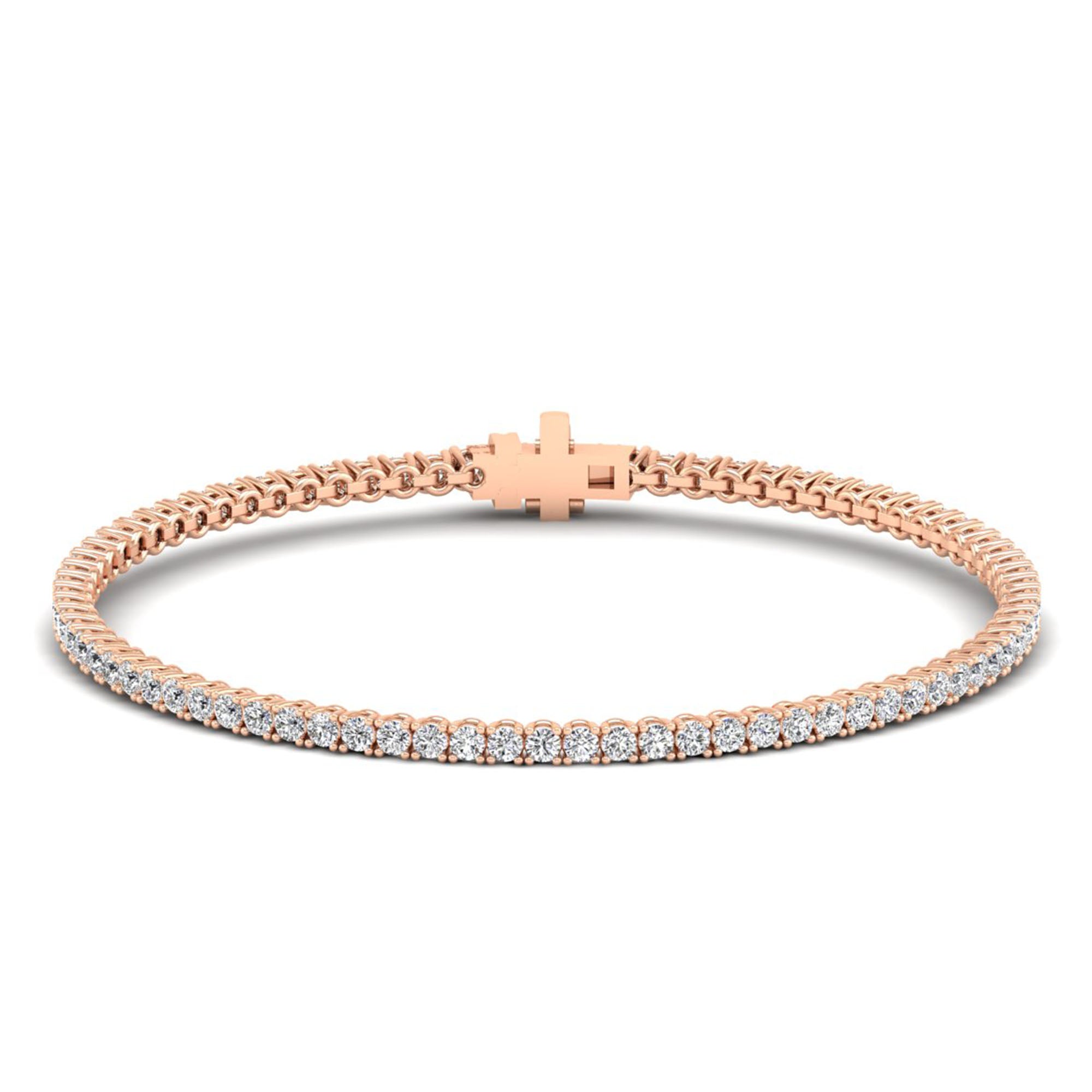 Lab Grown Diamond Tennis Bracelet – Round Cut 3.0 Carat
