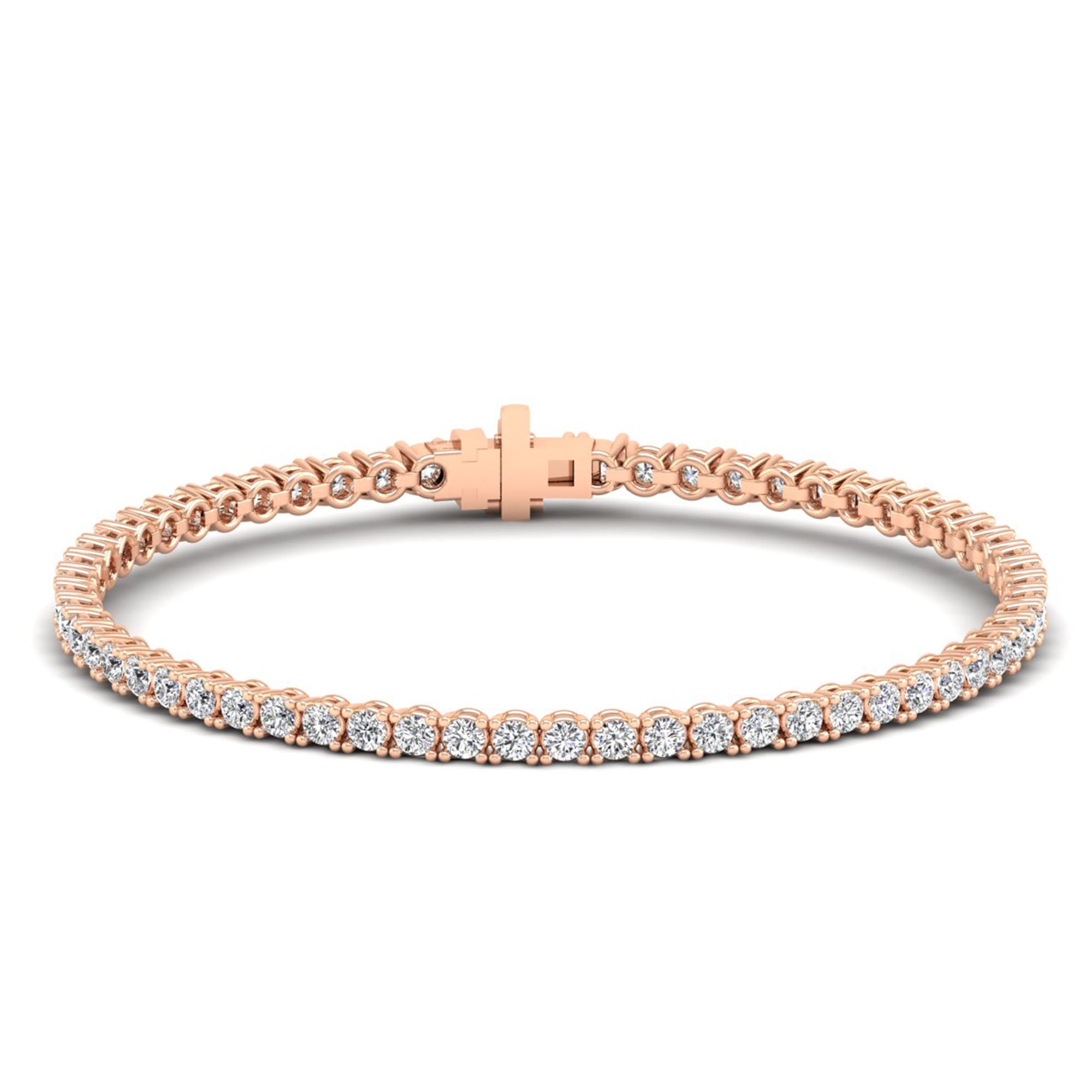 Lab Grown Diamond Tennis Bracelet – Round Cut 5.0 Carat