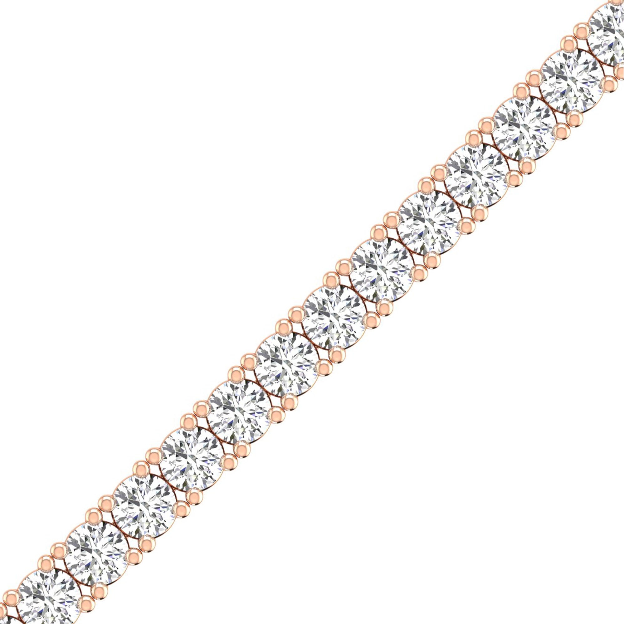 Lab Grown Diamond Tennis Bracelet – Round Cut 8.0 Carat
