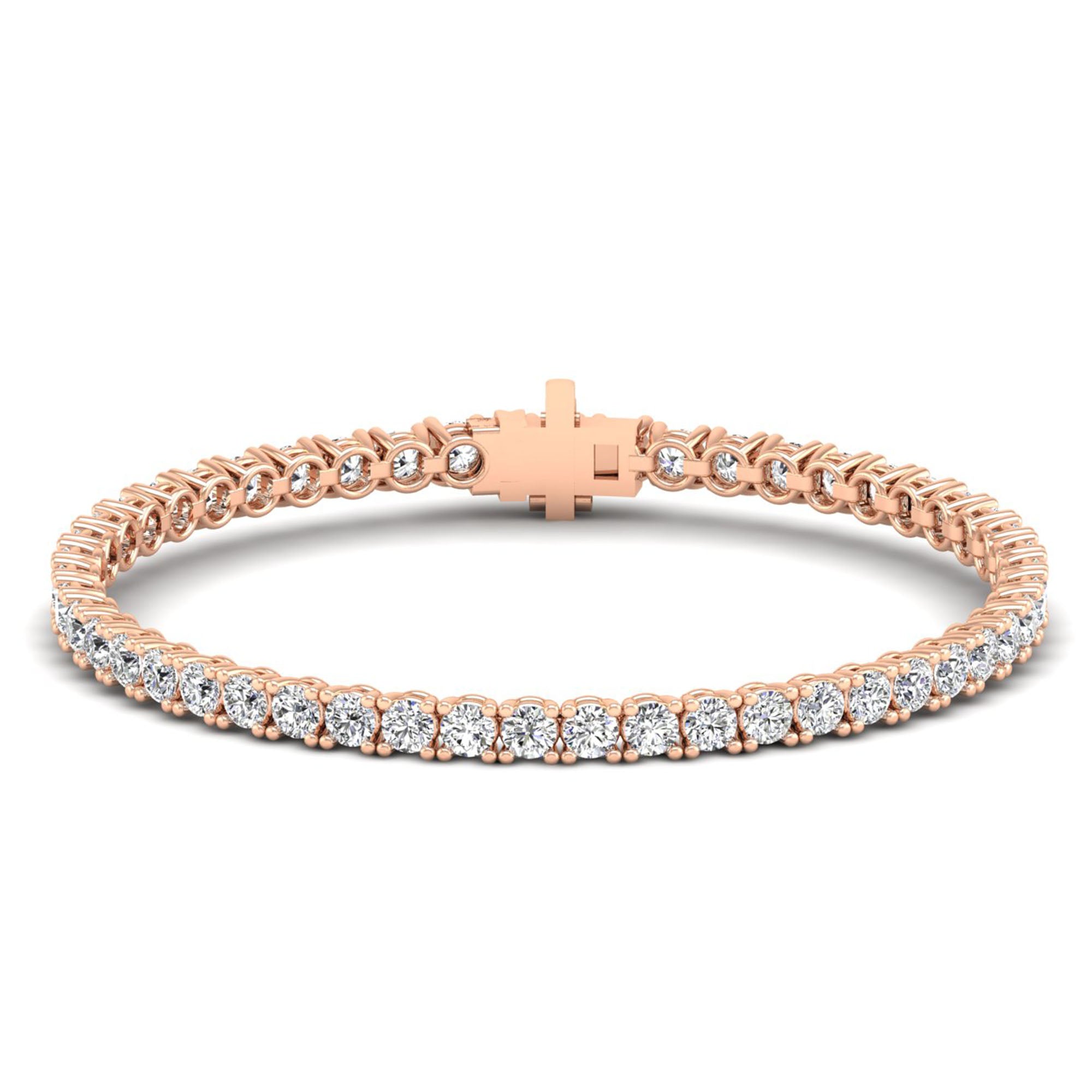 Lab Grown Diamond Tennis Bracelet – Round Cut 8.0 Carat