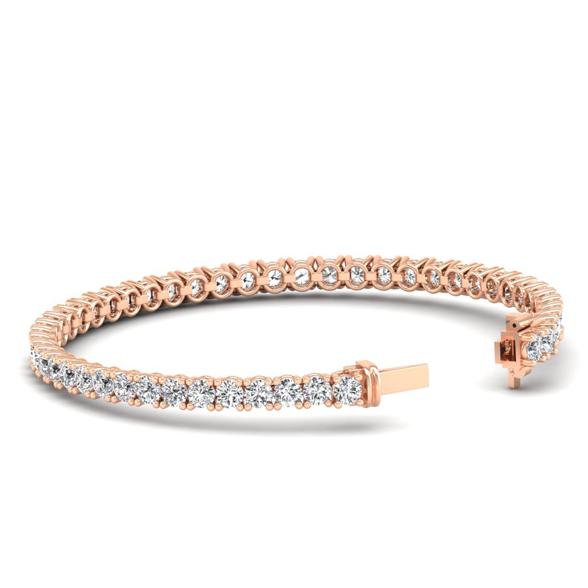 Lab Grown Diamond Tennis Bracelet – Round Cut 8.0 Carat