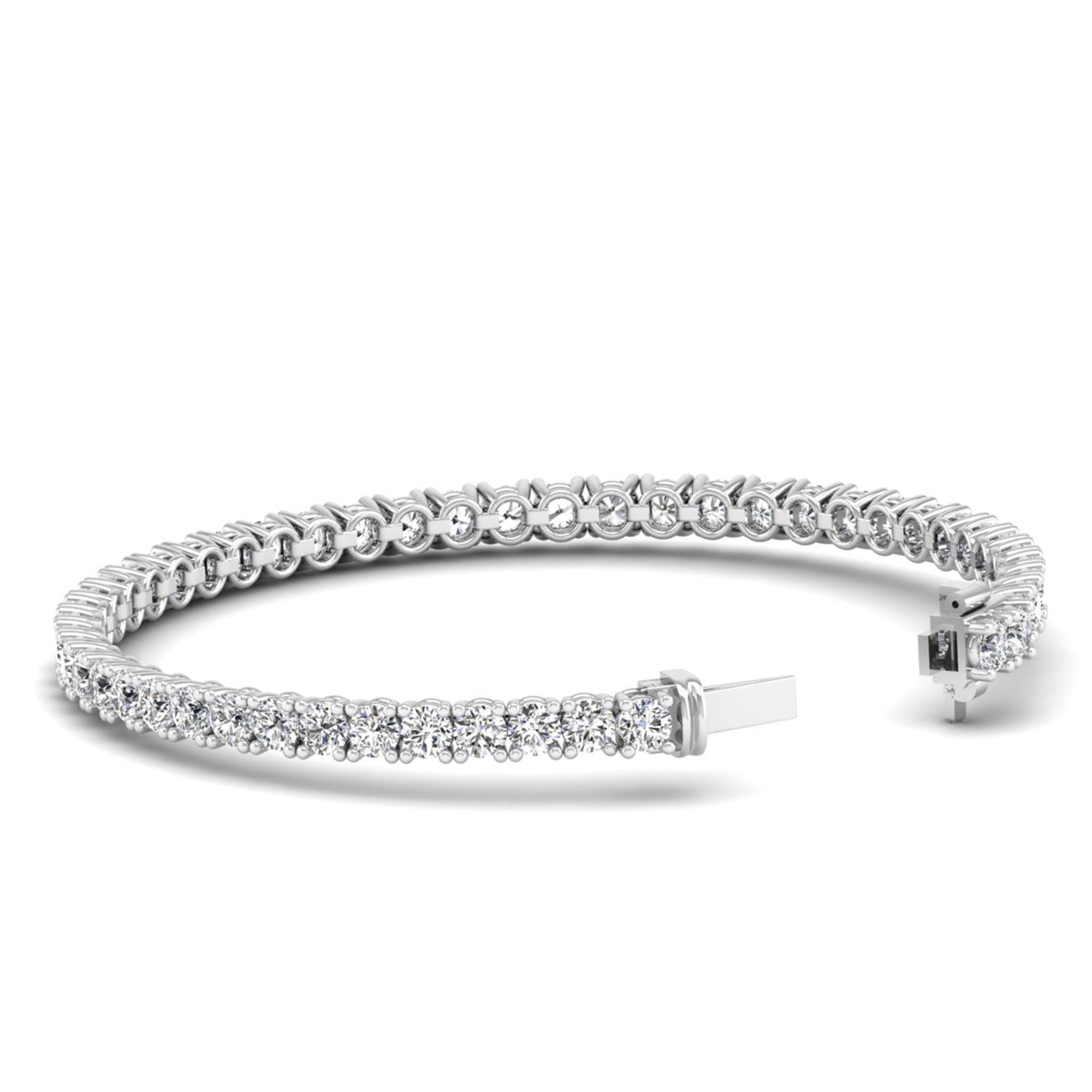 Lab Grown Diamond Tennis Bracelet – Round Cut 8.0 Carat