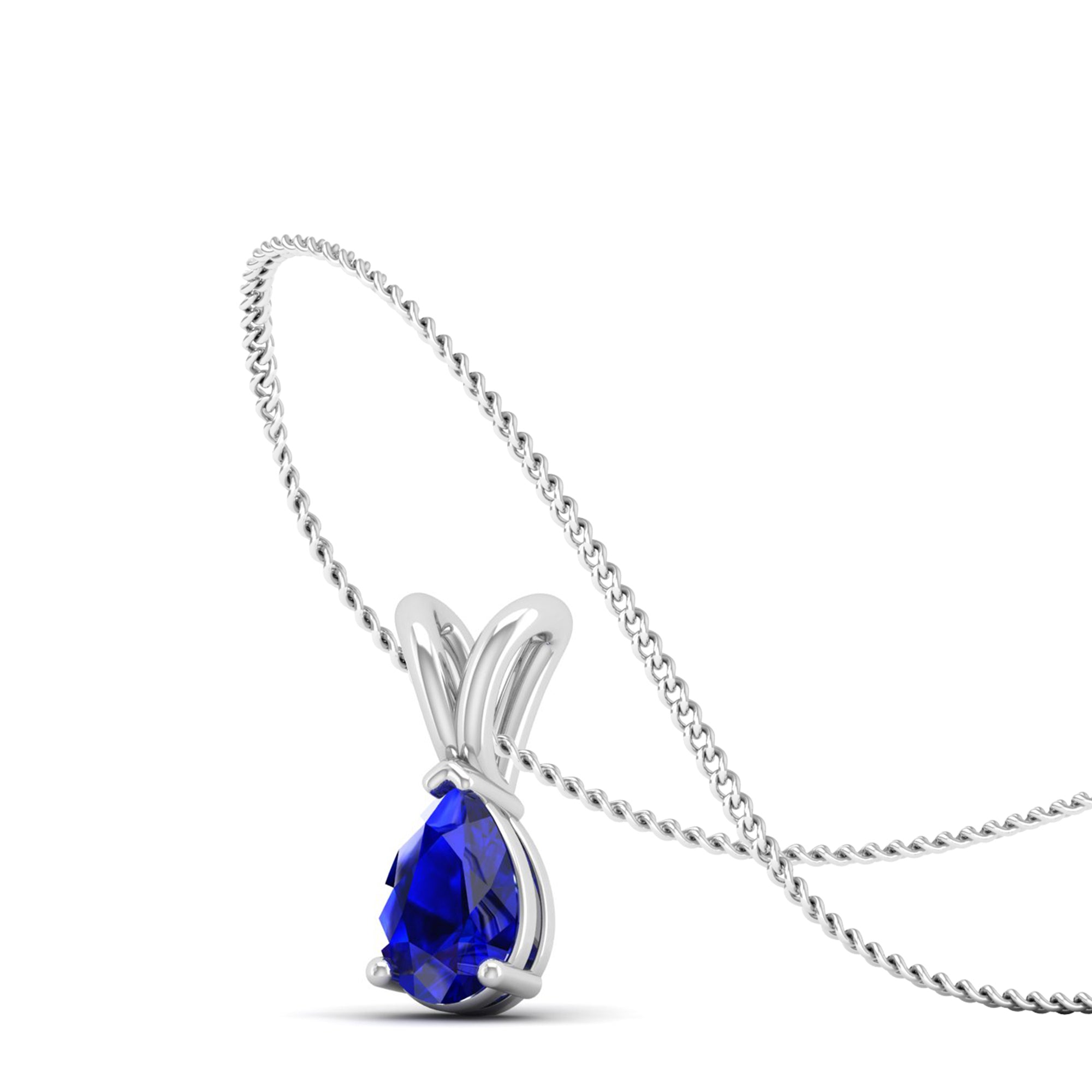 Pear cut Sapphire Pendant 0.5 Carat