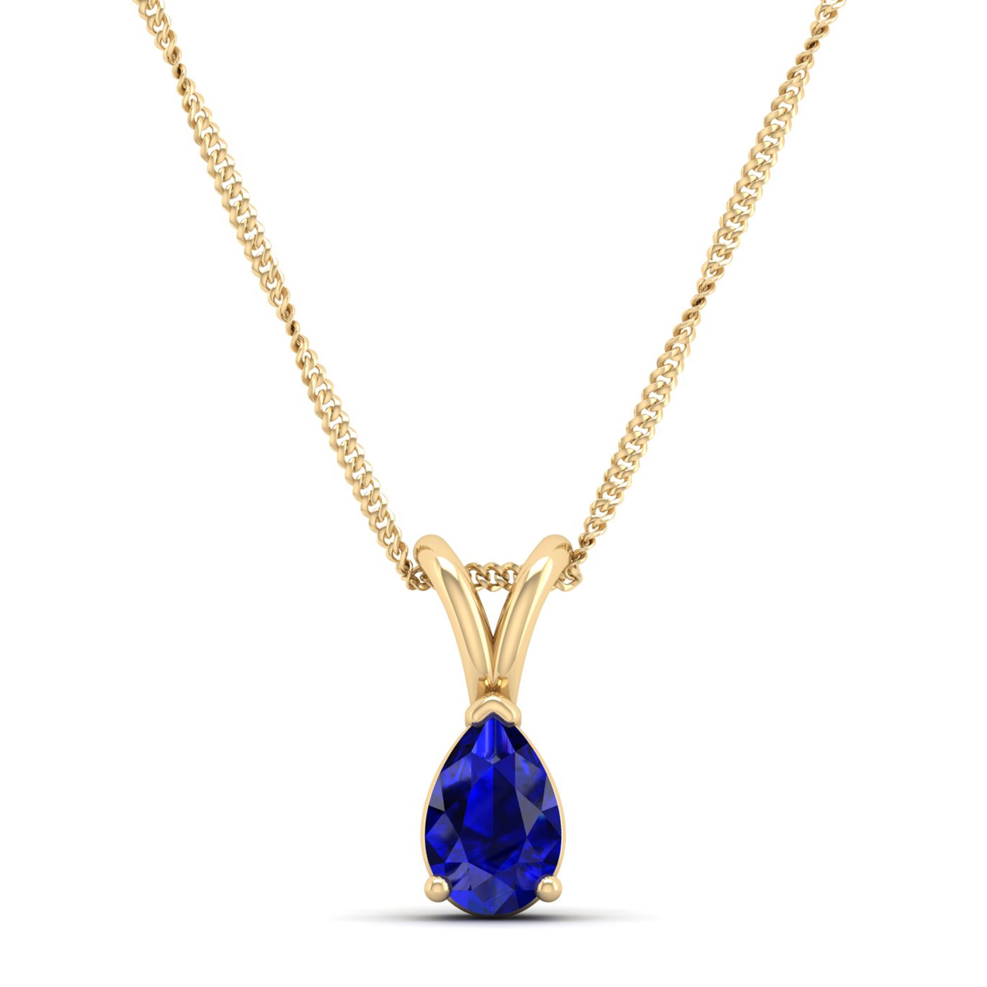 Pear cut Sapphire Pendant 0.5 Carat