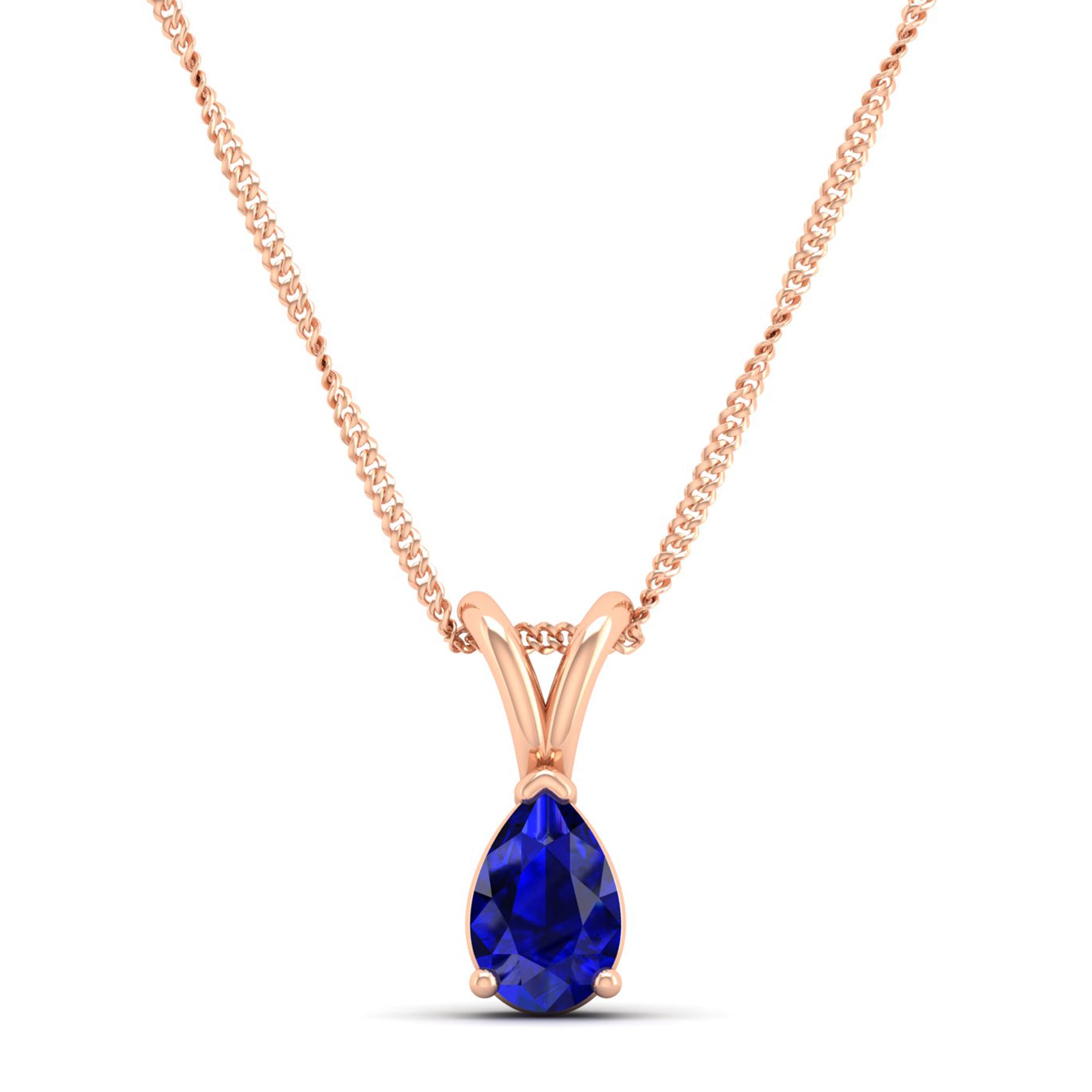 Pear cut Sapphire Pendant 0.5 Carat