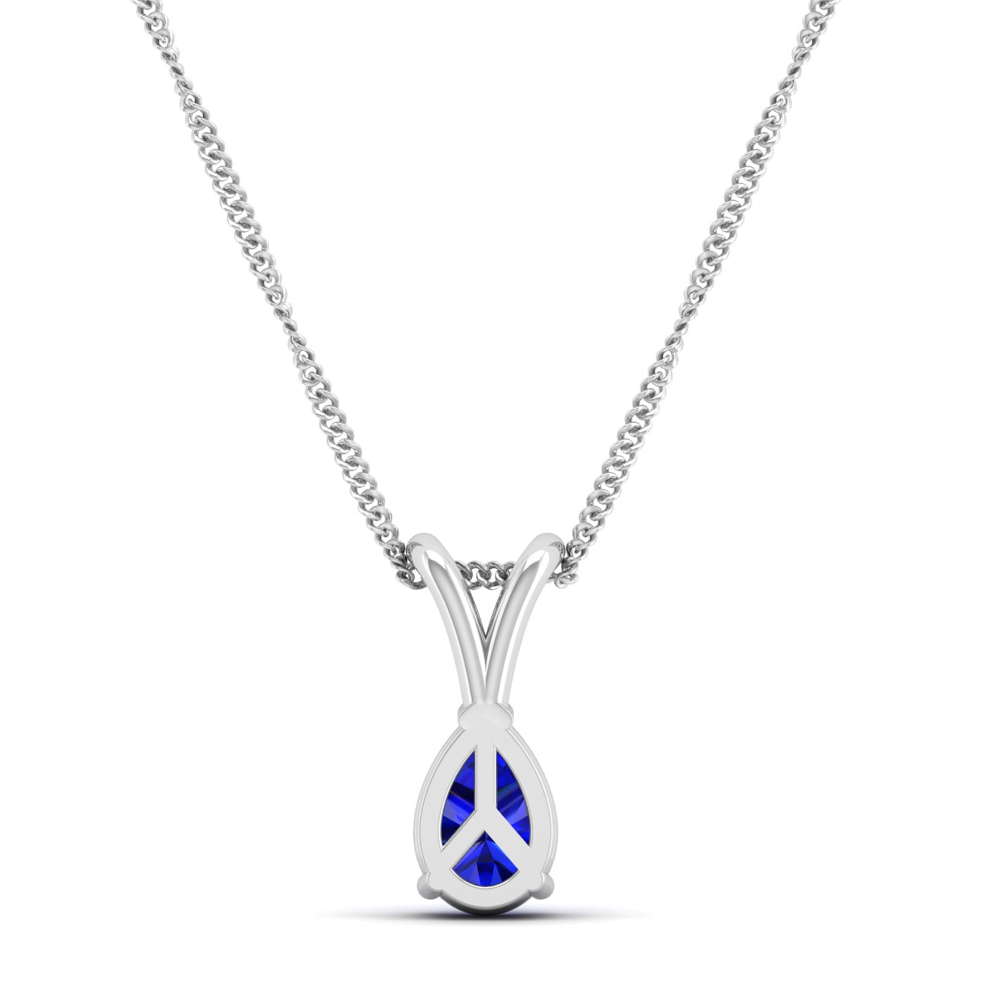 Pear cut Sapphire Pendant 0.5 Carat