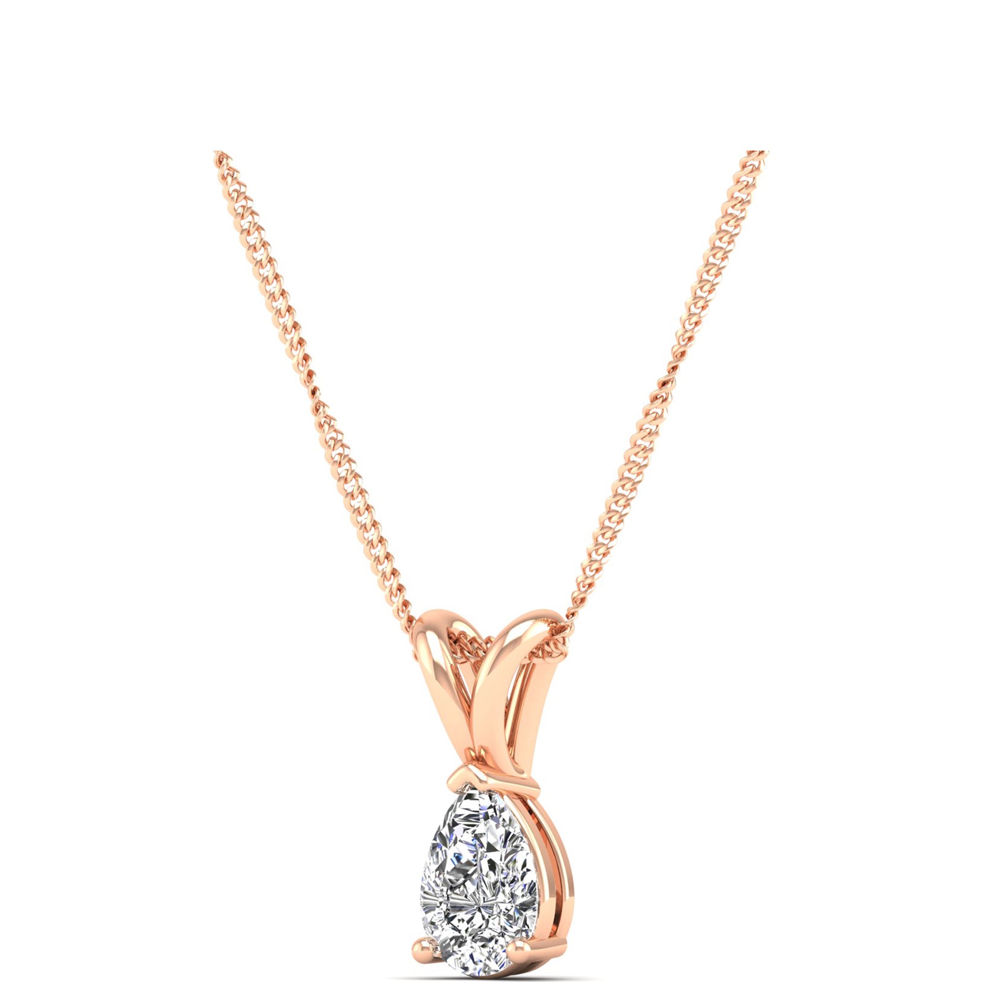Pear cut Diamond Pendant 0.5 Carat