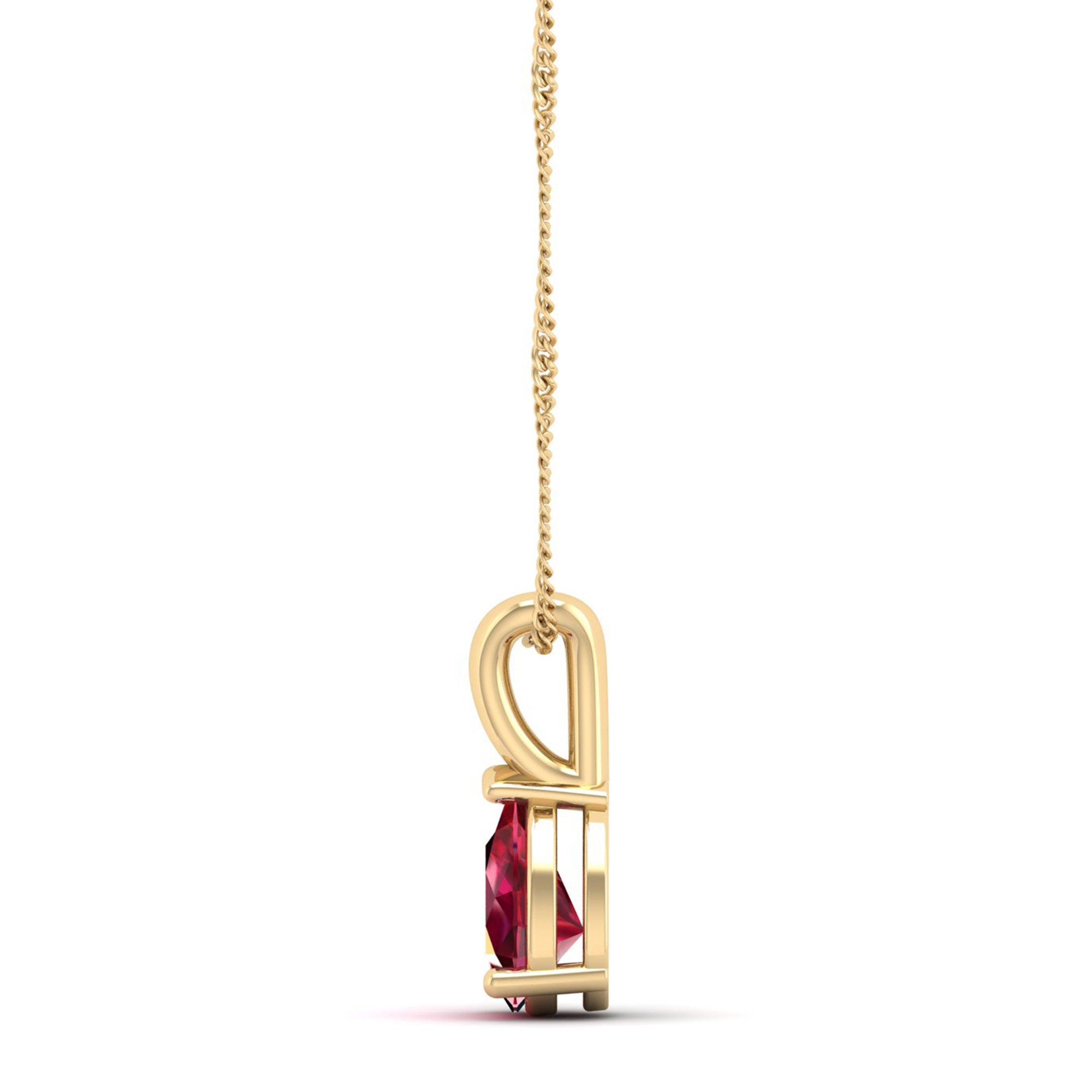 Pear cut Ruby Pendant 0.5 Carat