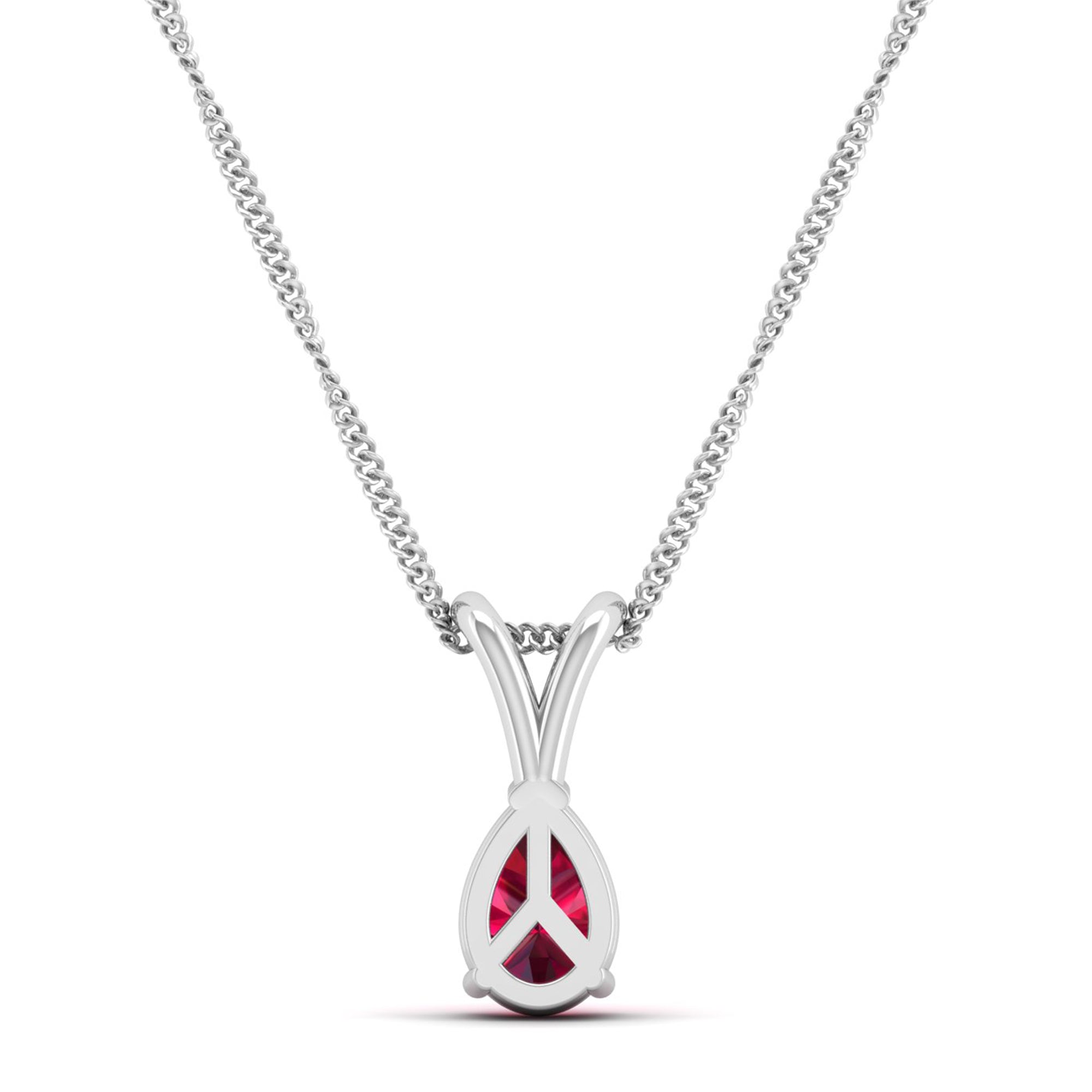 Pear cut Ruby Pendant 0.5 Carat